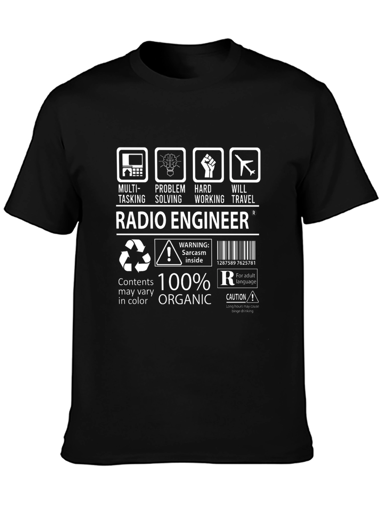 Radio Engineer 100% Organic Graphic T-Shirt