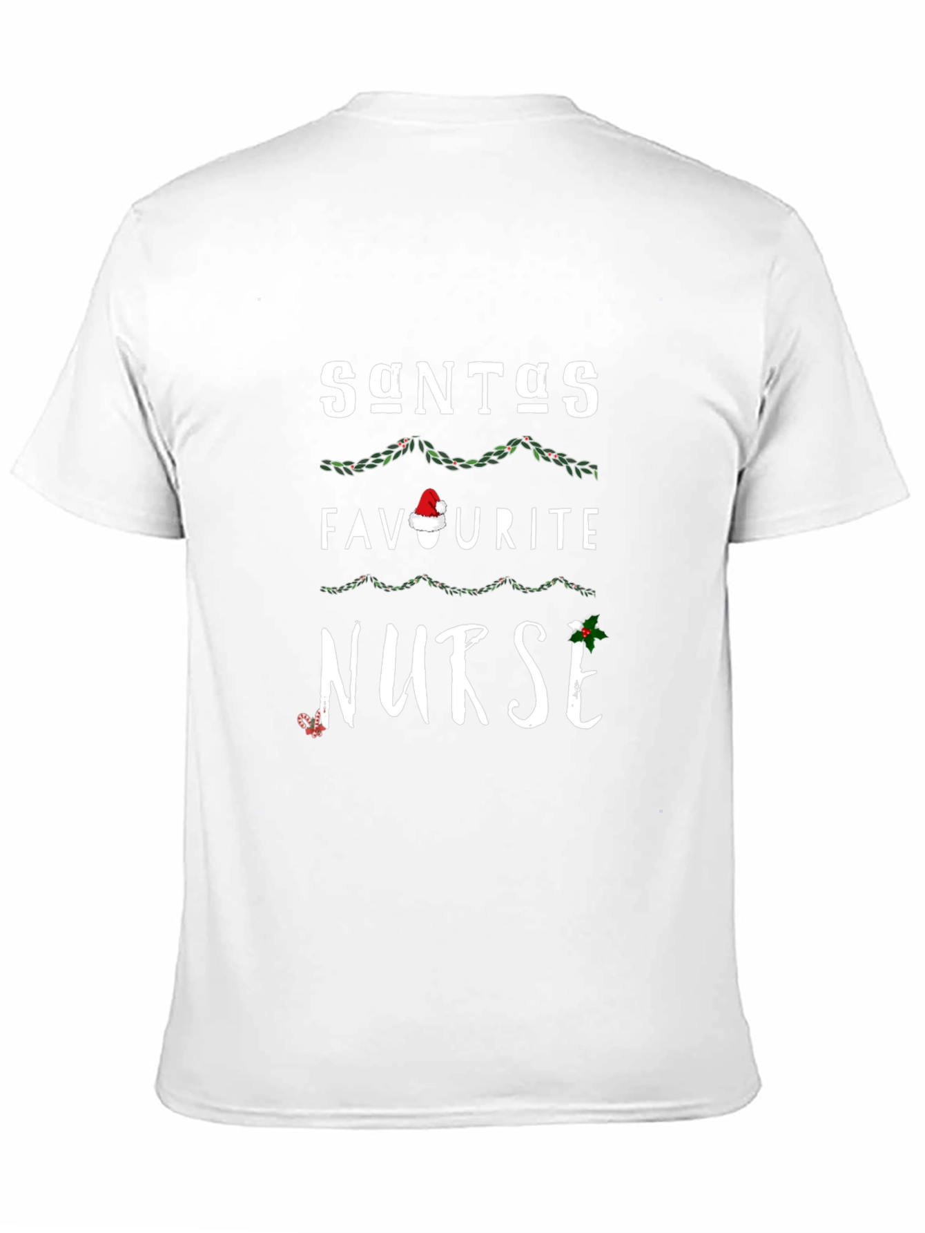 Santas Favorite Nurse Christmas Graphic T-Shirt