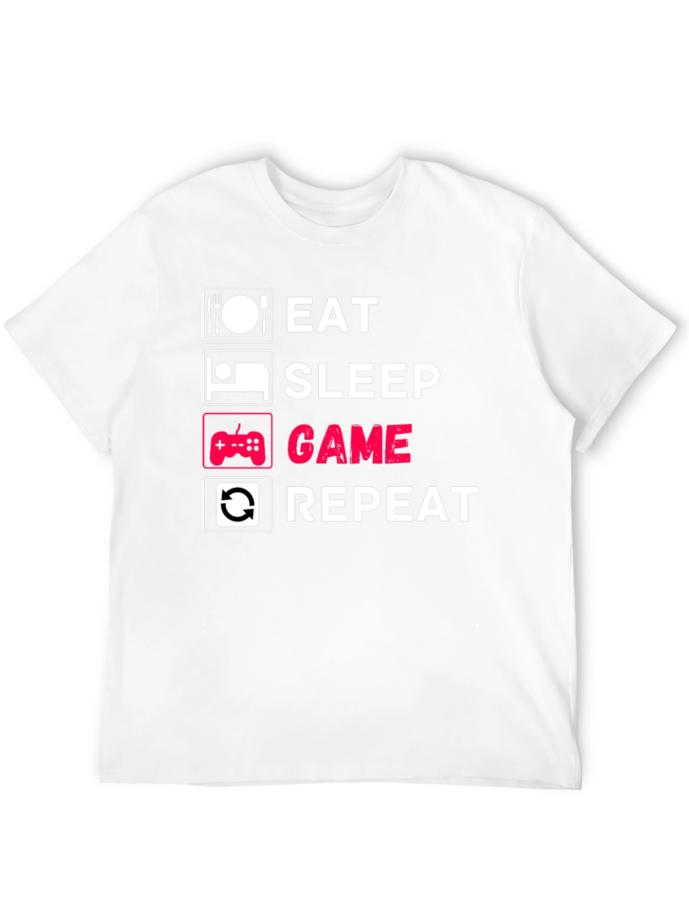 Eat Sleep Game Repeat Graphic Tee