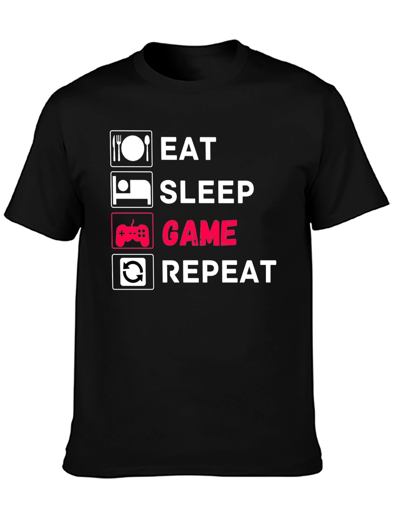 Eat Sleep Game Repeat Graphic Tee