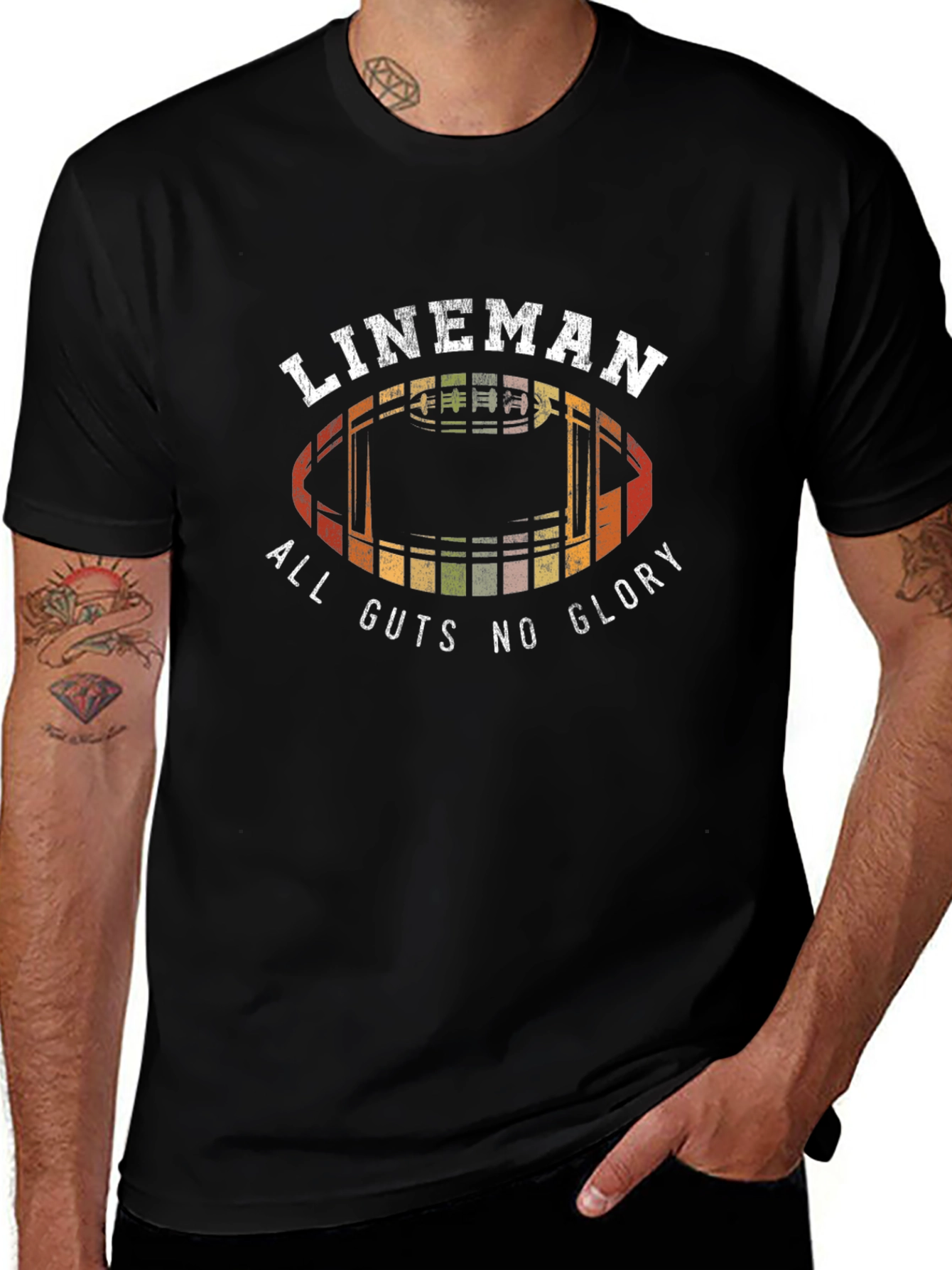 Lineman Football T-Shirt - All Guts No Glory
