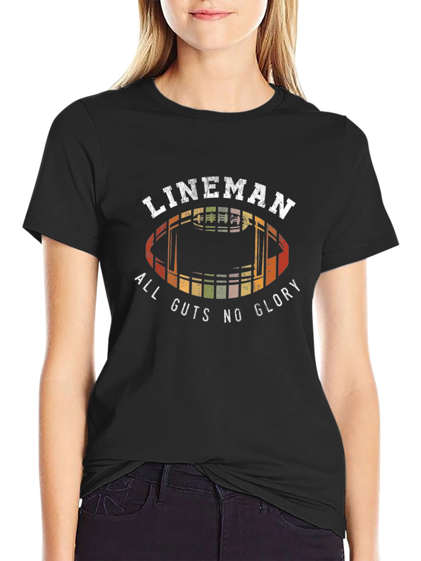Lineman Football T-Shirt - All Guts No Glory
