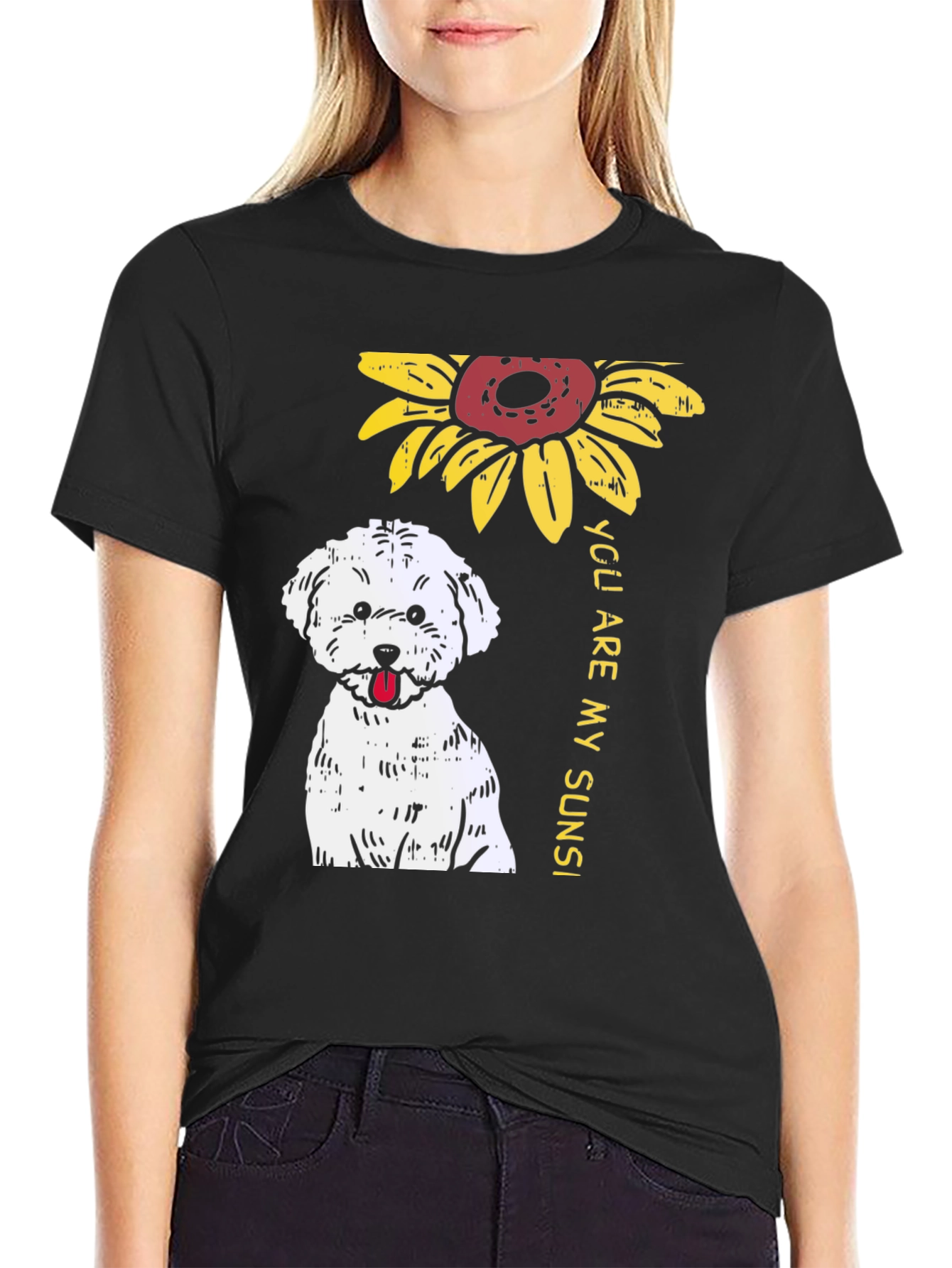 Sunflower Dog T-Shirt - You Are My Sunshine!