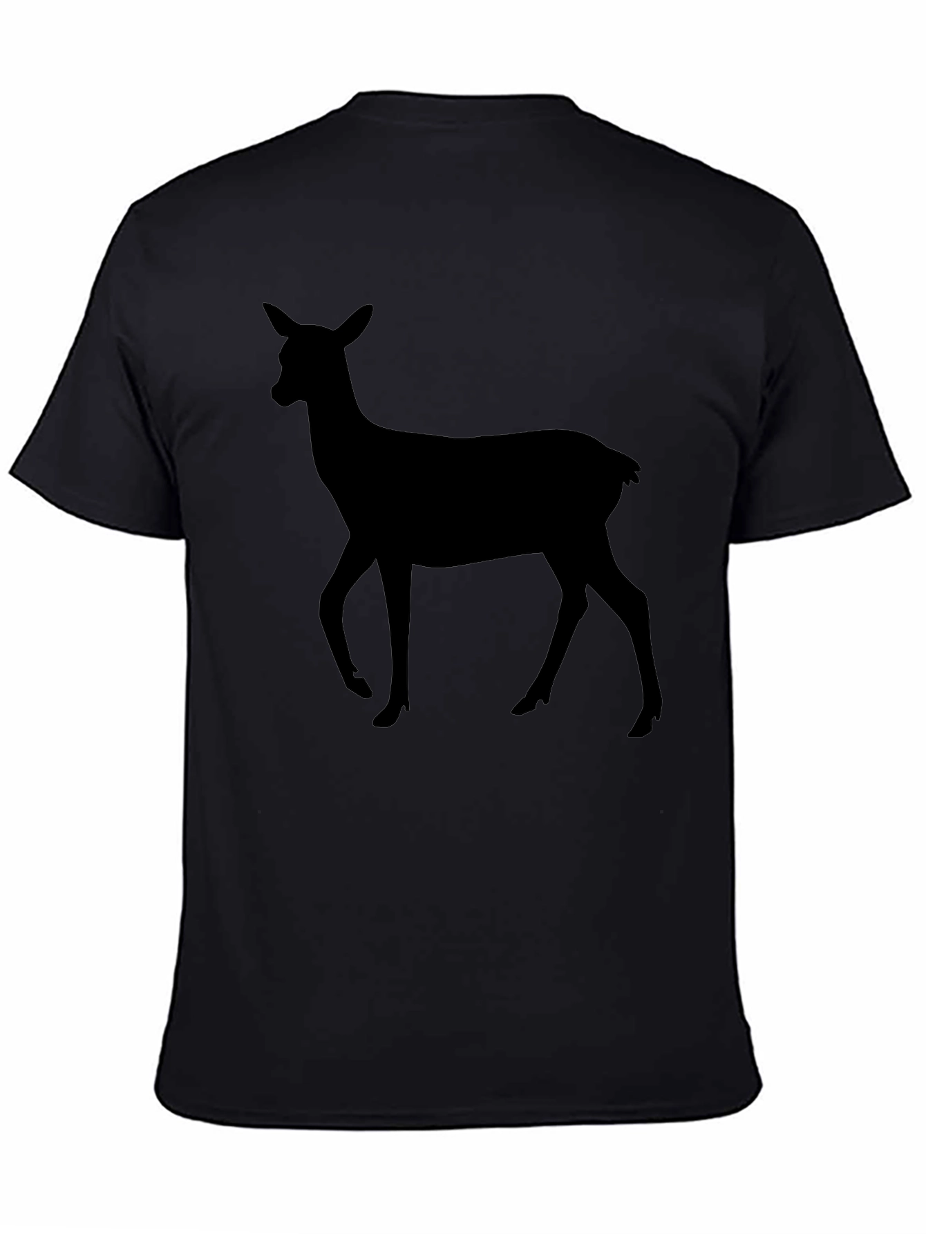 Deer Silhouette Black T-Shirt - Unisex Casual Tee