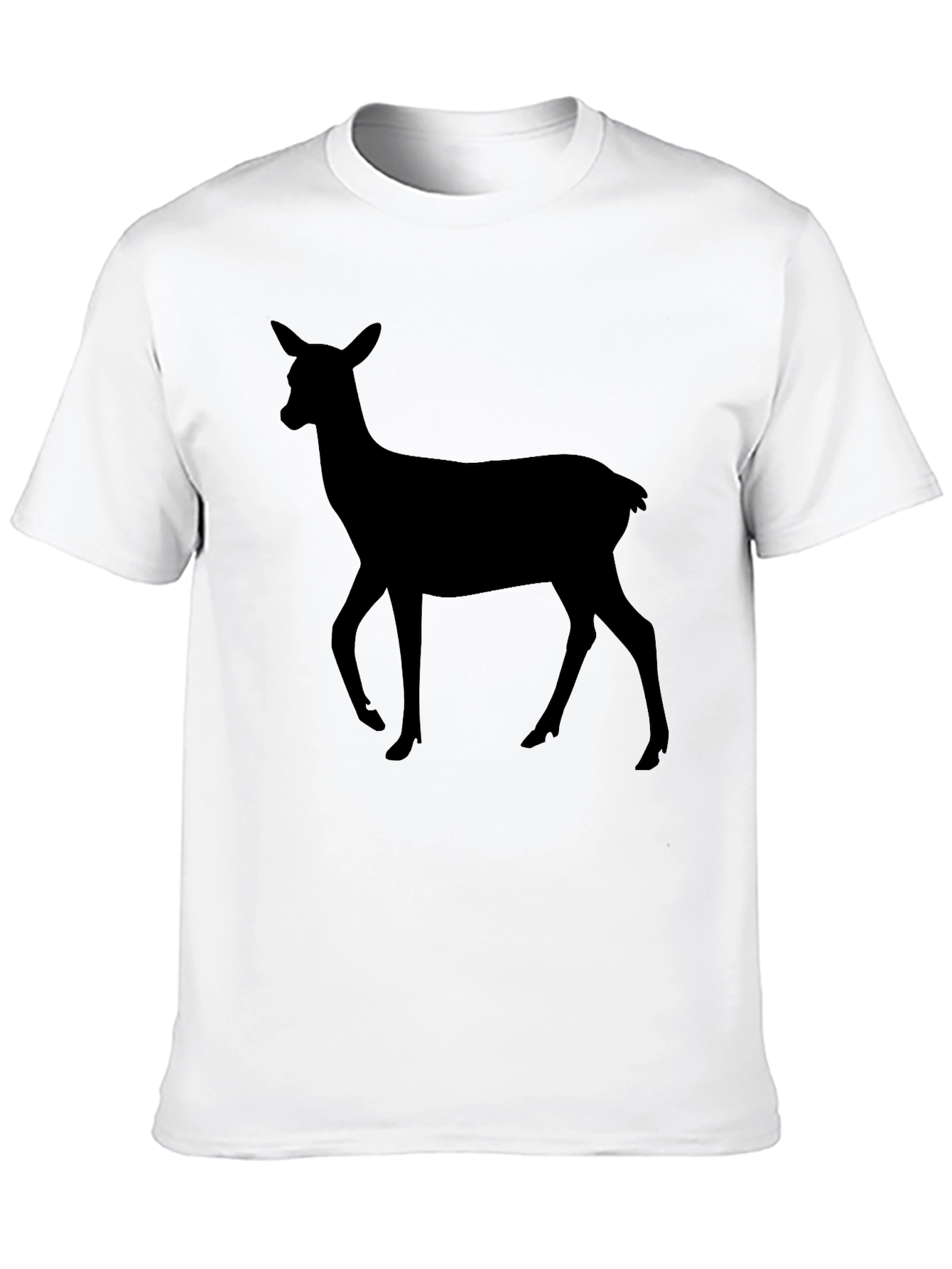 Deer Silhouette Black T-Shirt - Unisex Casual Tee