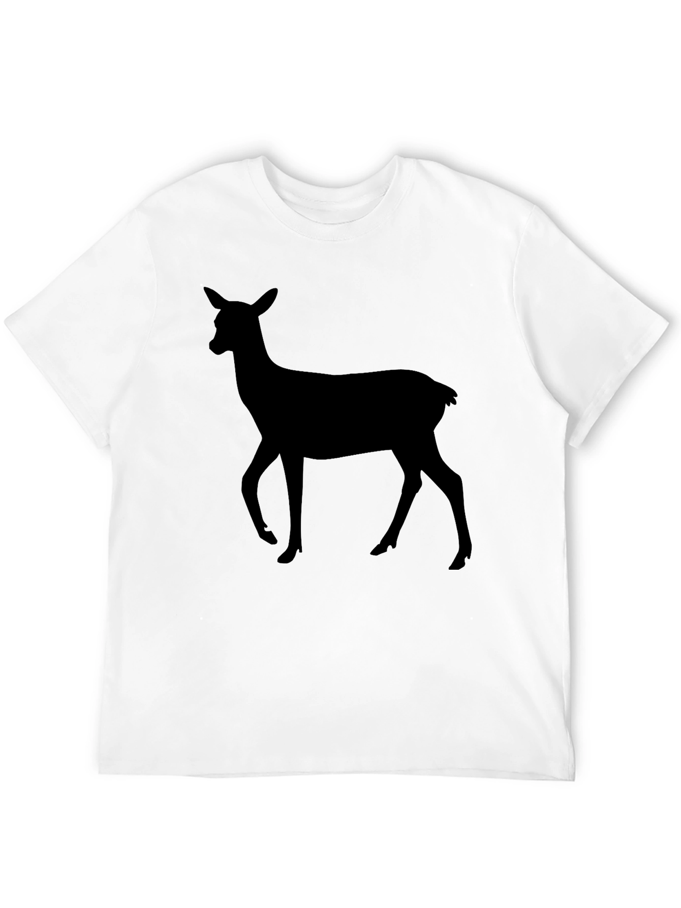 Deer Silhouette Black T-Shirt - Unisex Casual Tee