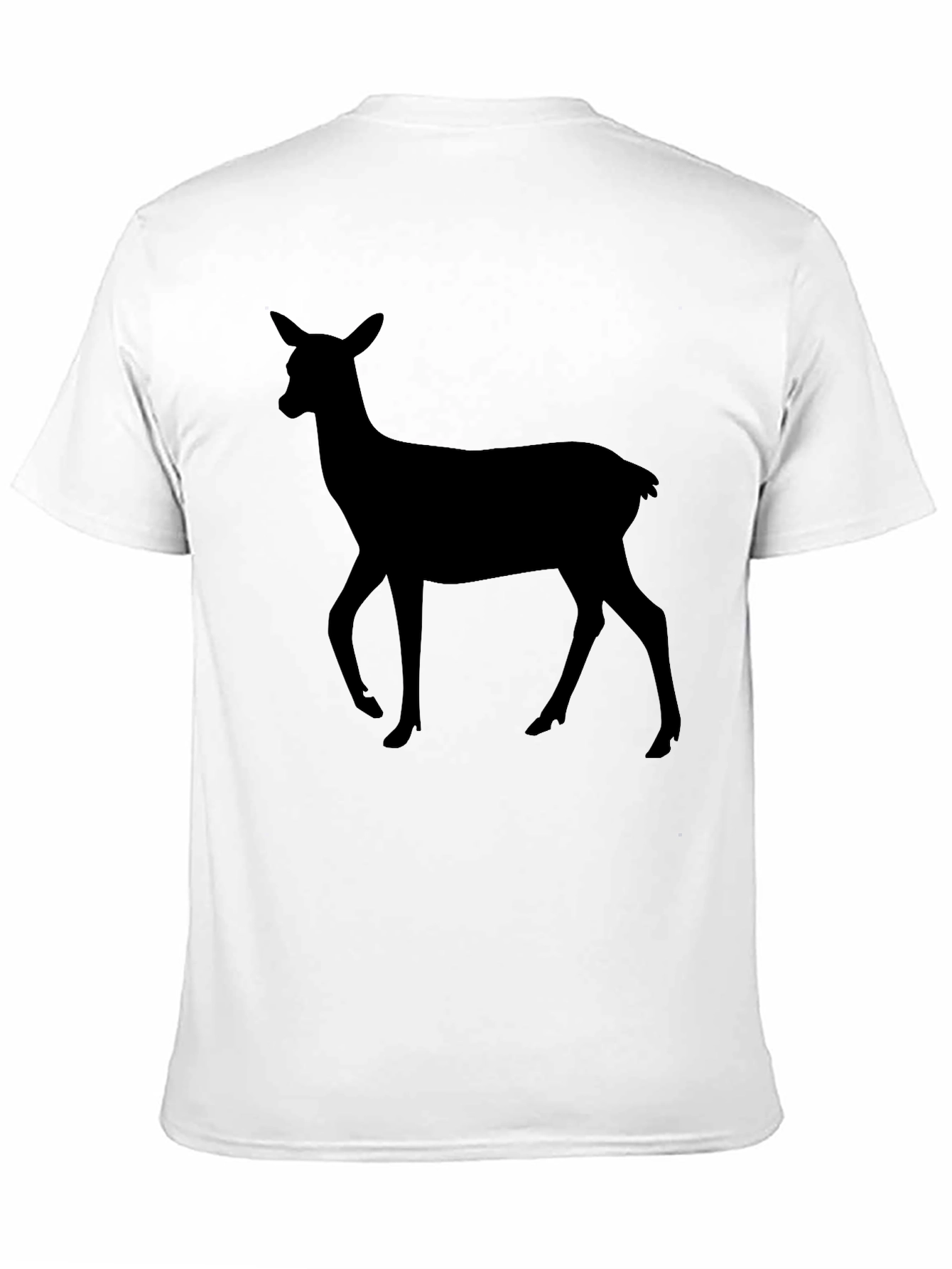 Deer Silhouette Black T-Shirt - Unisex Casual Tee