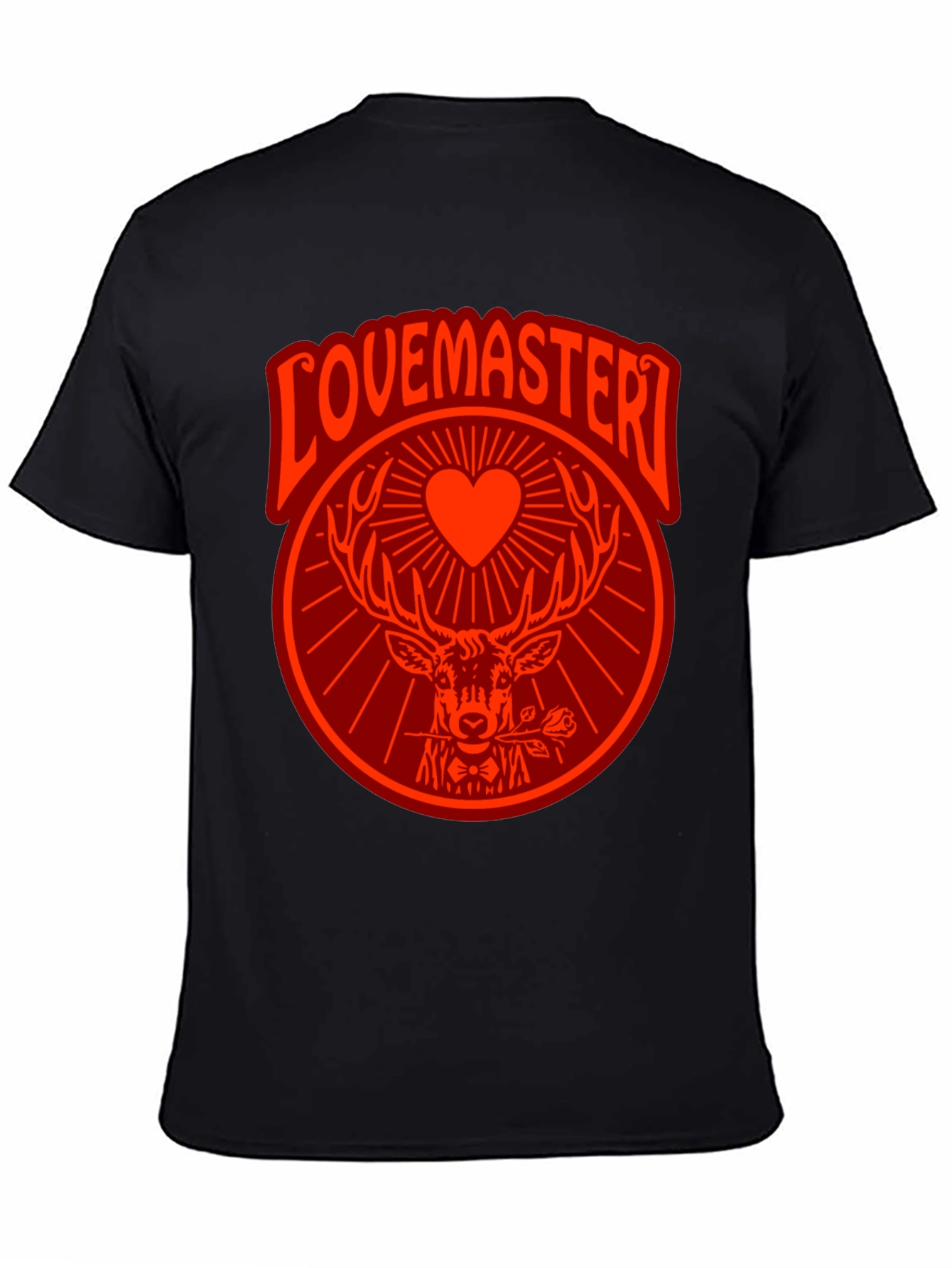 Lovemaster Deer Graphic Tee - Black T-Shirt