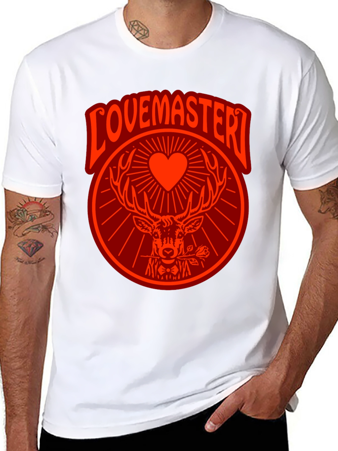 Lovemaster Deer Graphic Tee - Black T-Shirt