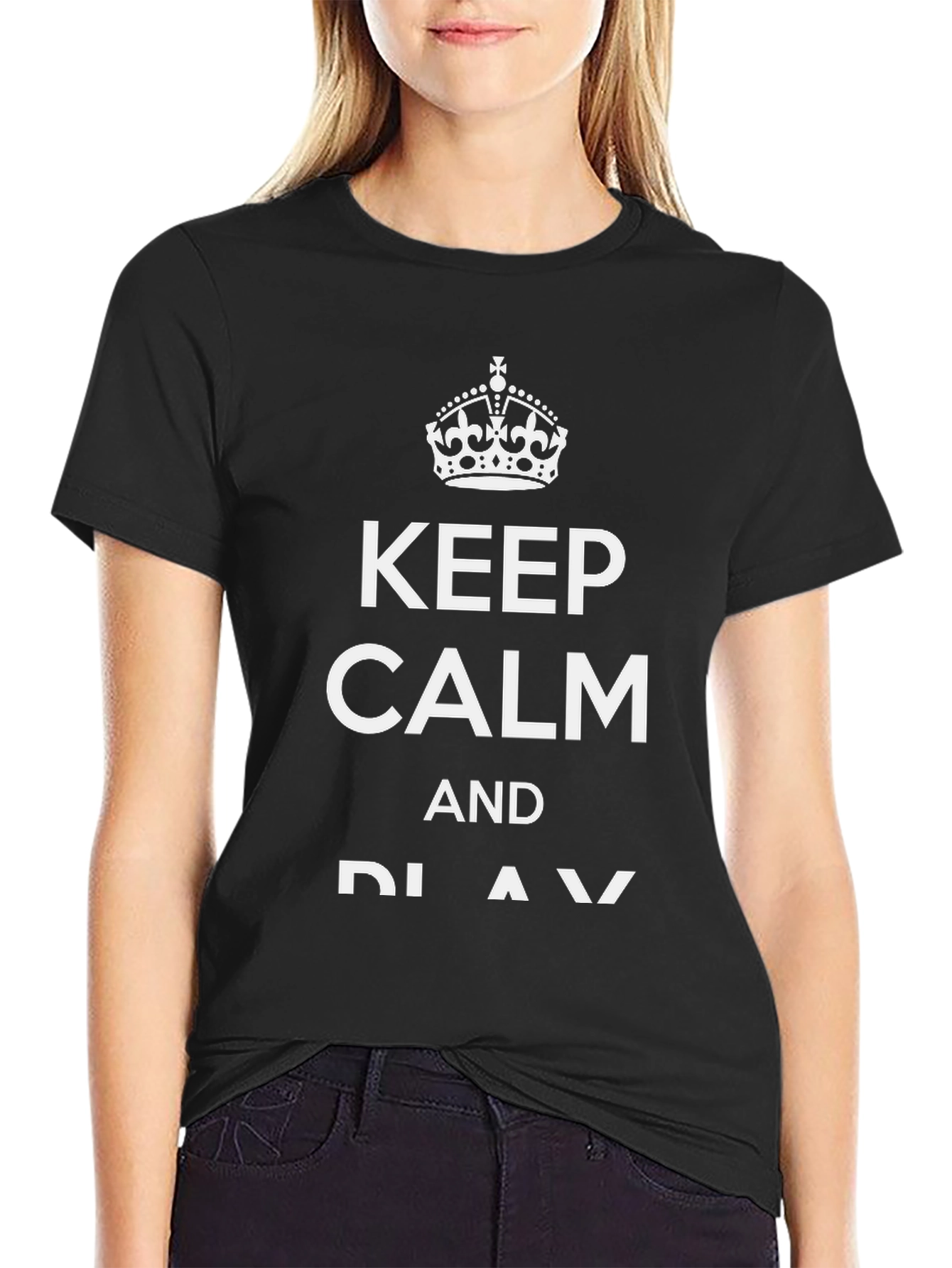 Keep Calm and Play T-Shirt - Black Cotton Tee