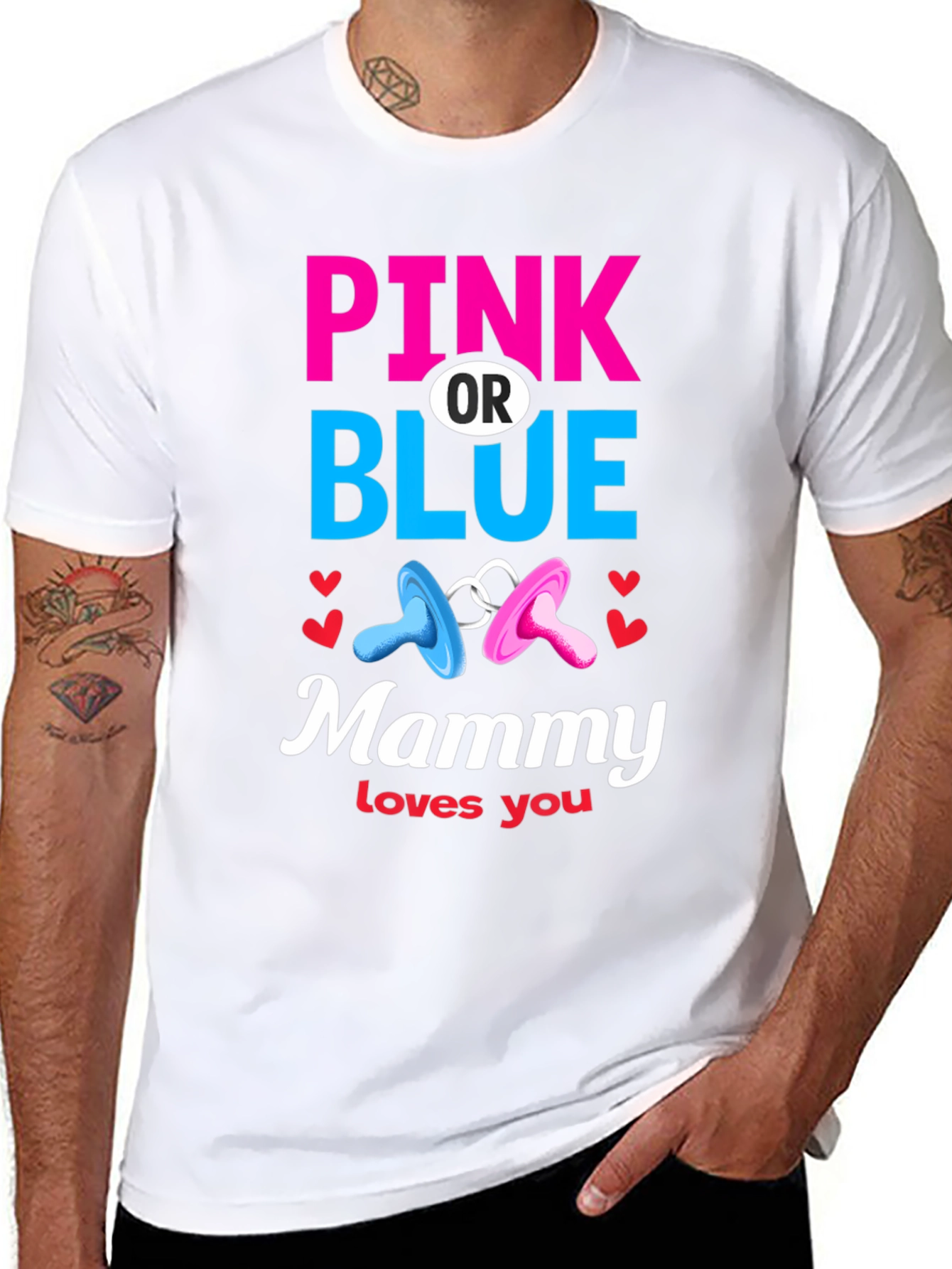Pink or Blue Mammy Loves You T-Shirt