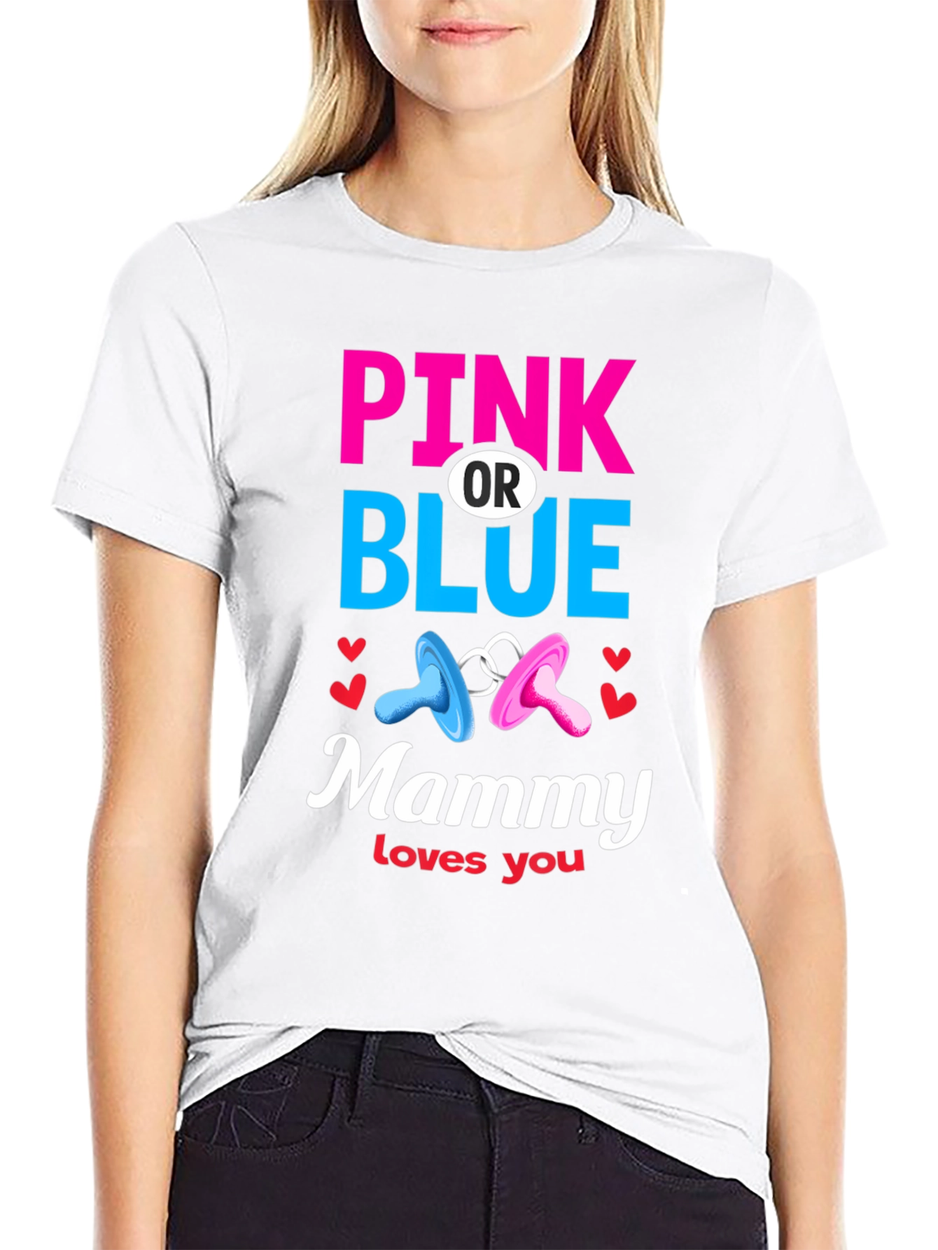 Pink or Blue Mammy Loves You T-Shirt