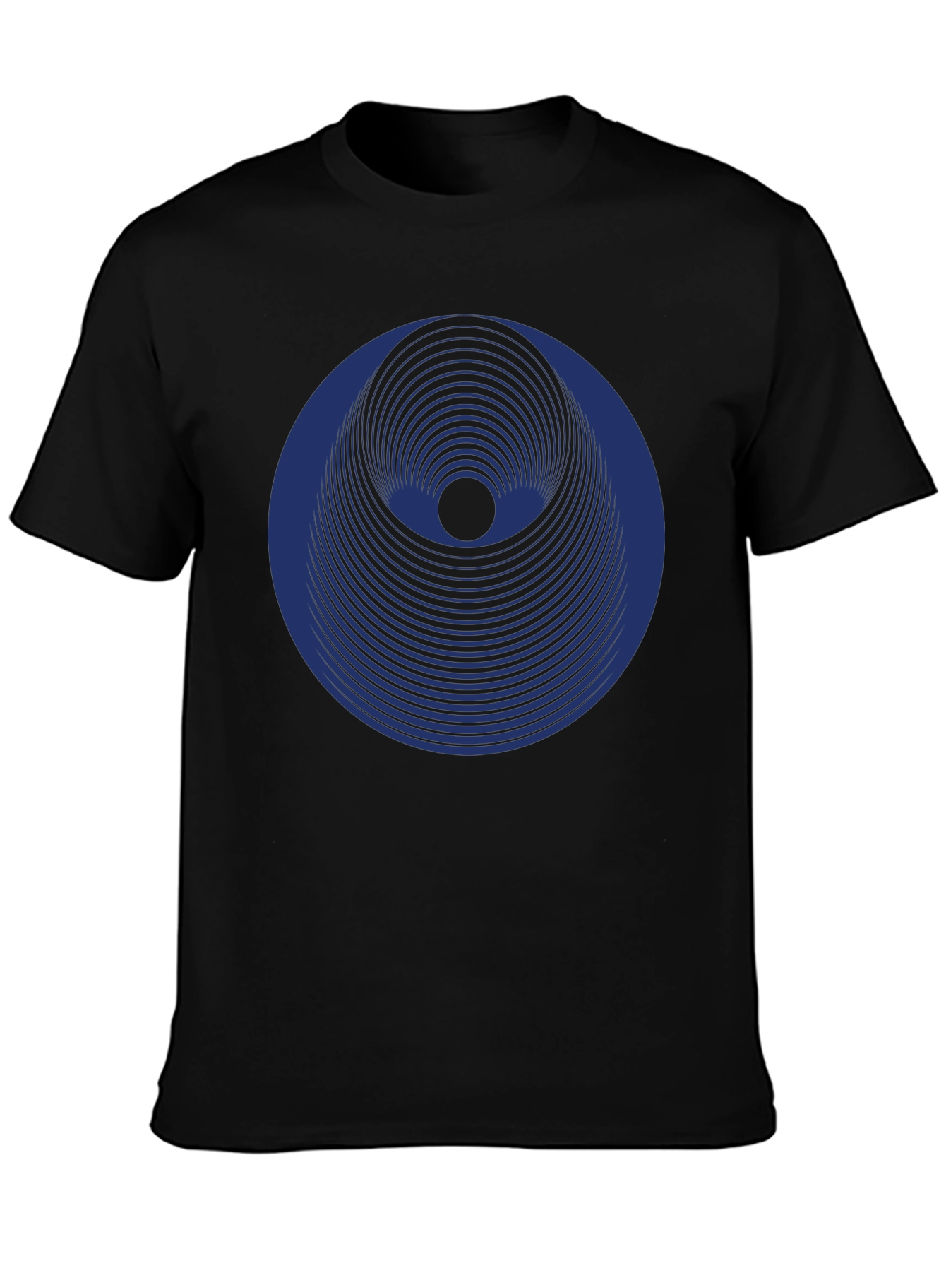 Geometric Eye Graphic Black T-Shirt