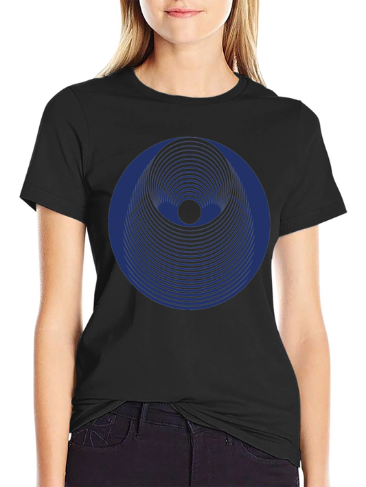 Geometric Eye Graphic Black T-Shirt