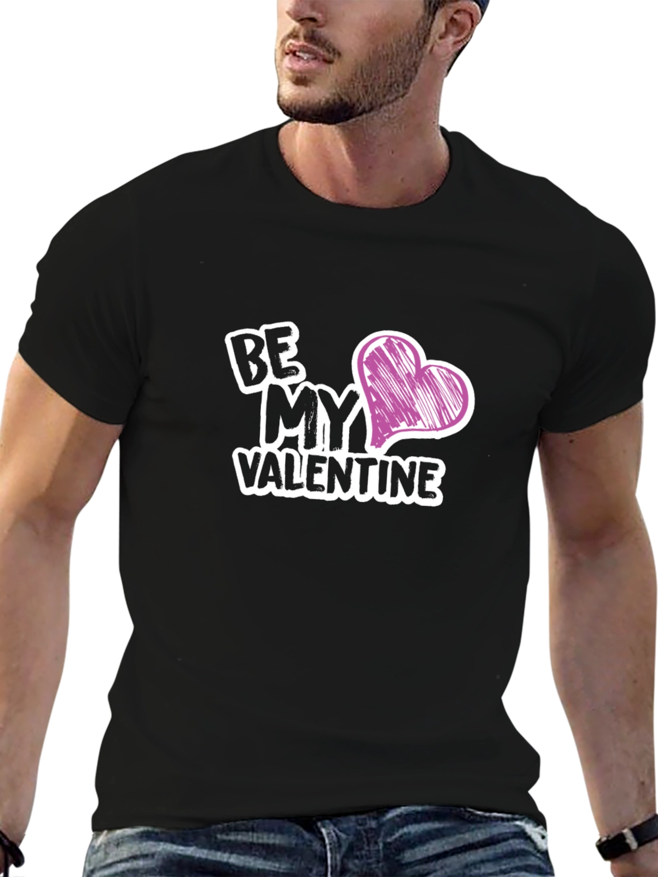 Be My Valentine Graphic Tee - Black