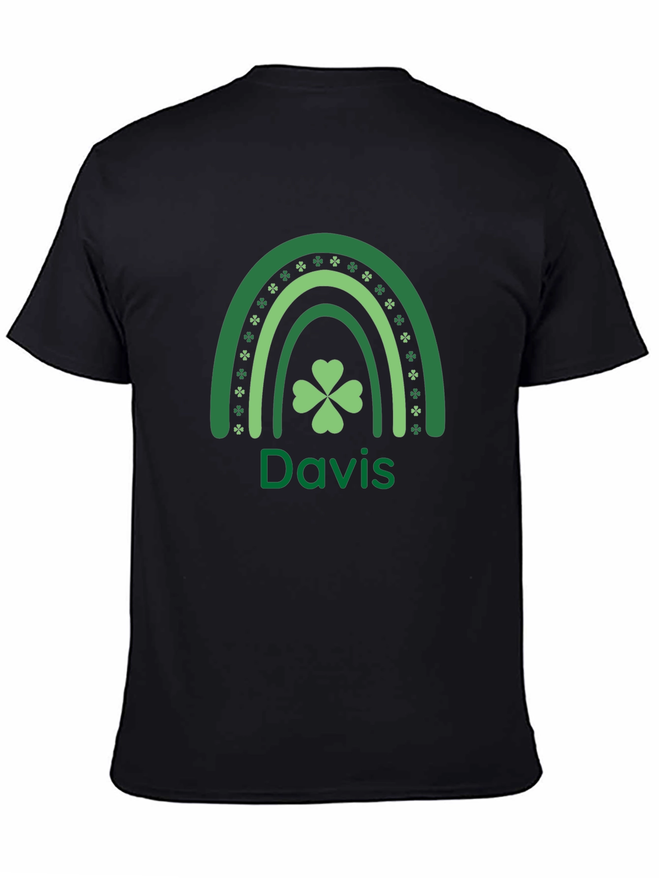 St. Patricks Day Davis Rainbow Shamrock T-Shirt