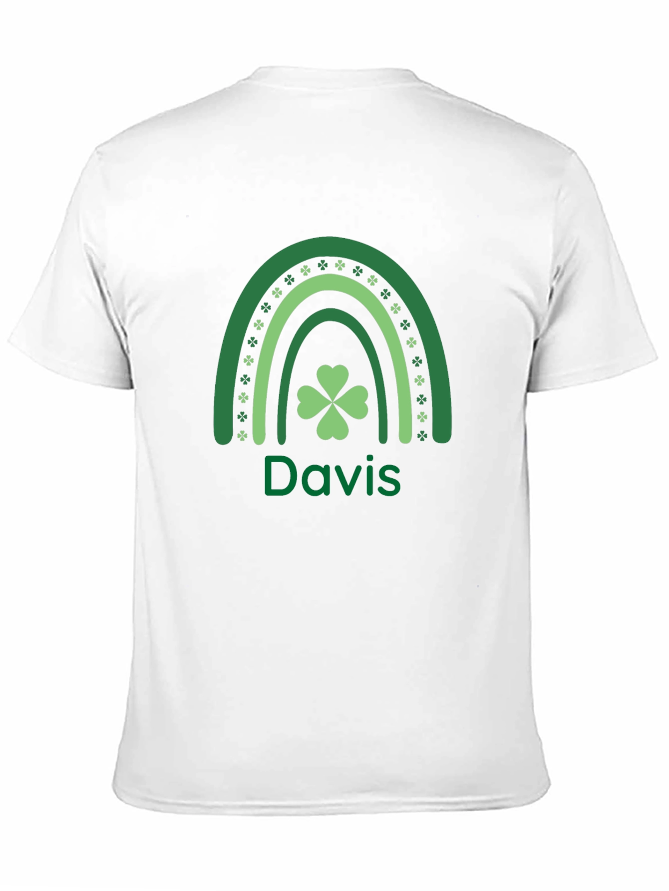 St. Patricks Day Davis Rainbow Shamrock T-Shirt