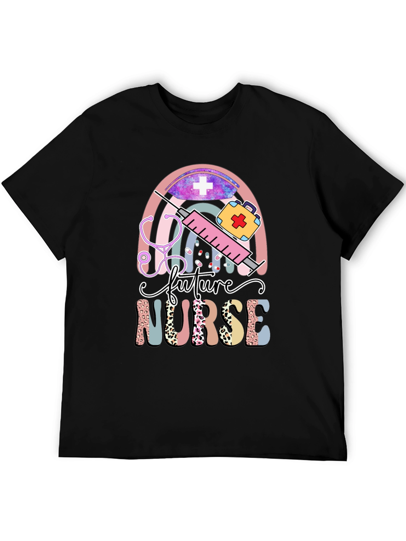 Future Nurse T-Shirt - Medical Rainbow Design