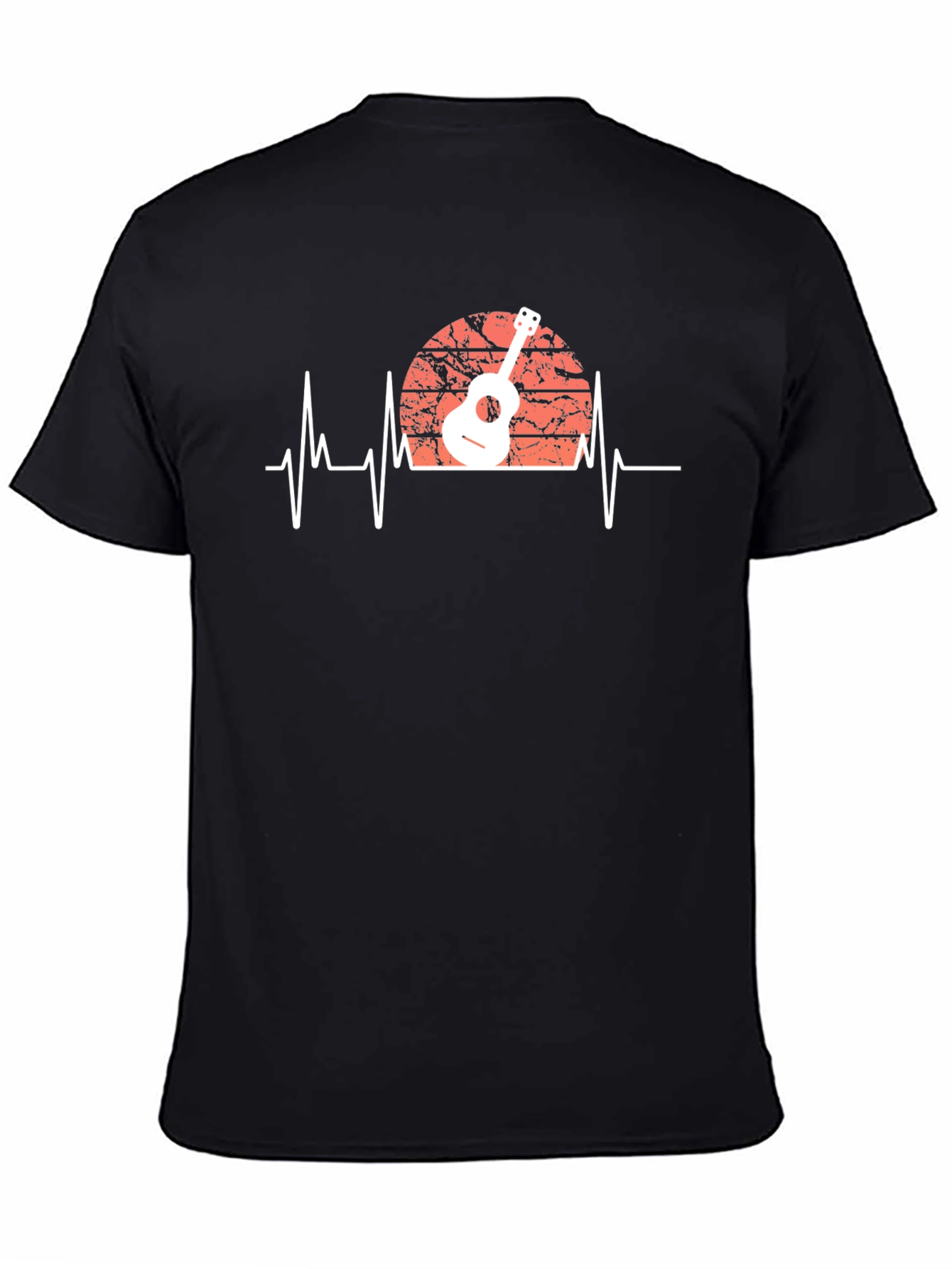 Guitar Heartbeat Graphic Tee - Musician Style
