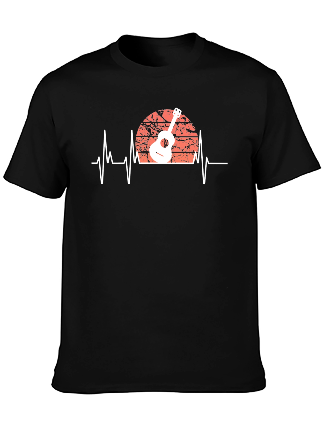 Guitar Heartbeat Graphic Tee - Musician Style