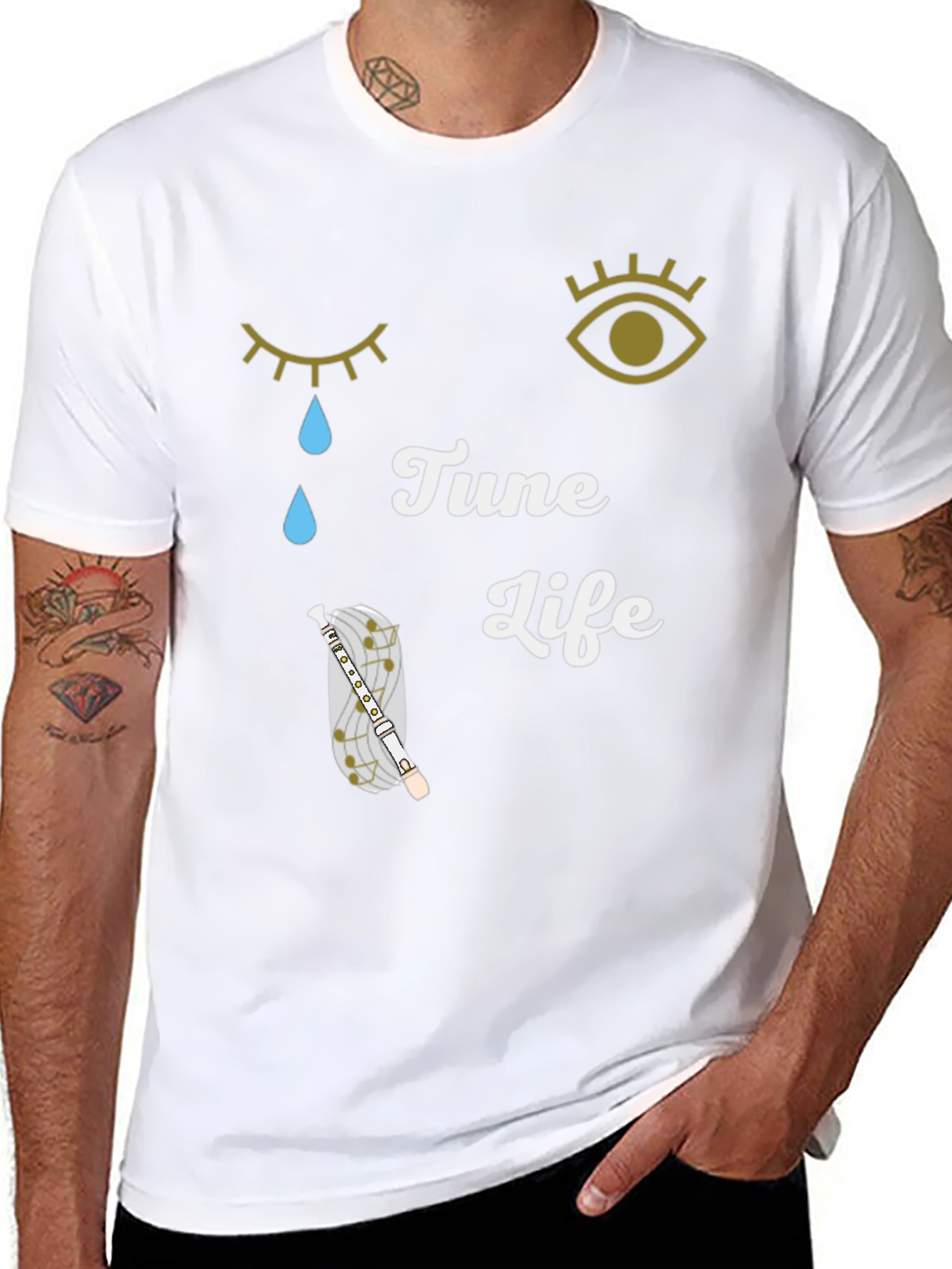 Tune Life Graphic Tee - Music Lovers Shirt