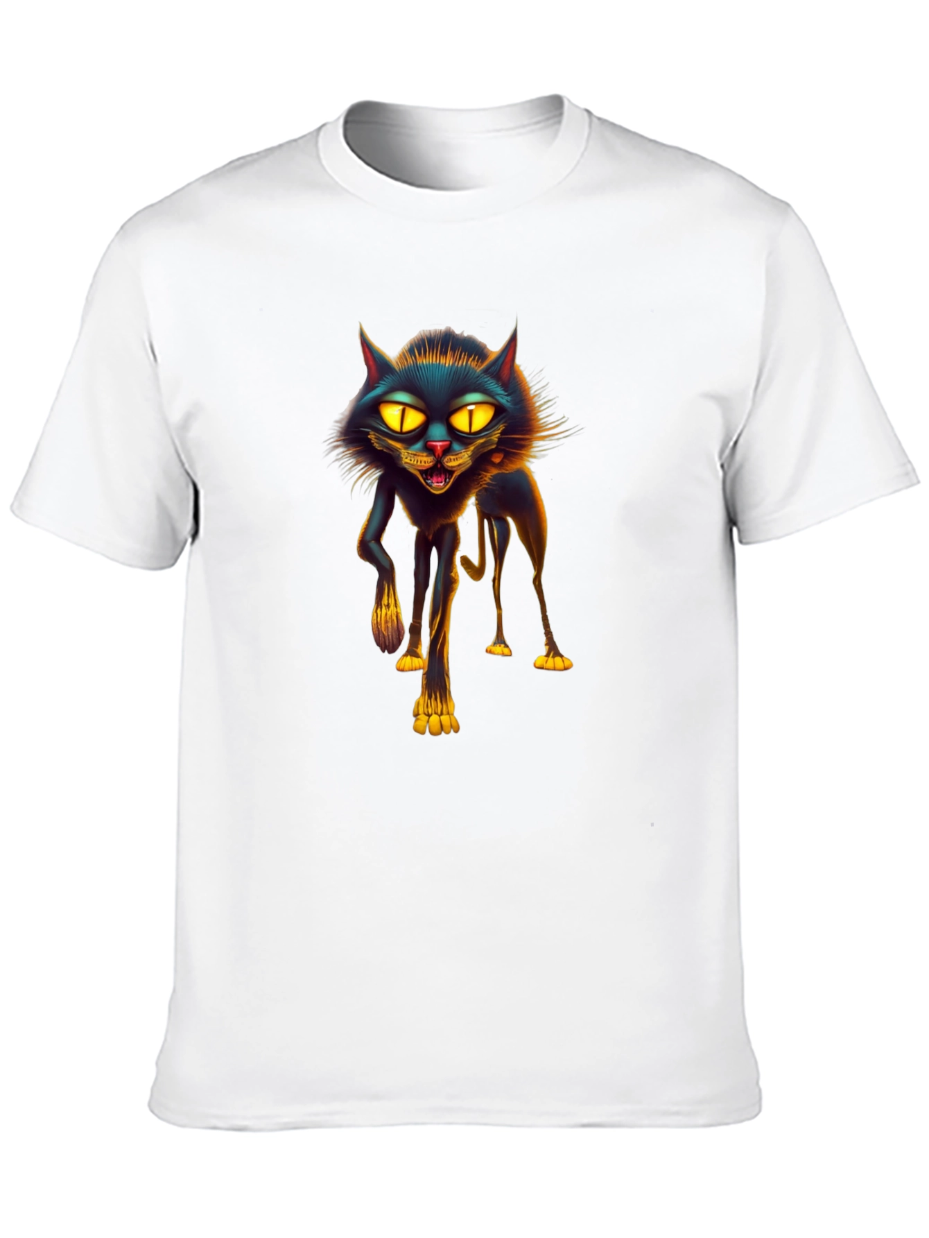 Black Cat Graphic Tee - Spooky Season Style