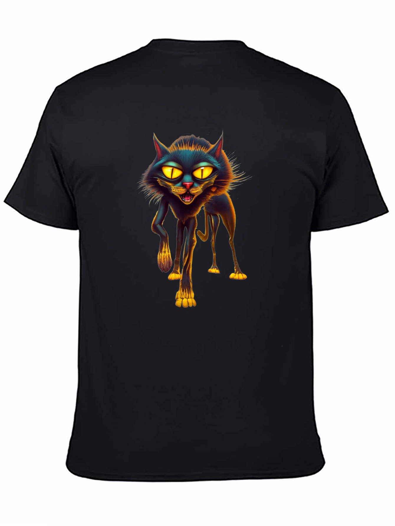Black Cat Graphic Tee - Spooky Season Style