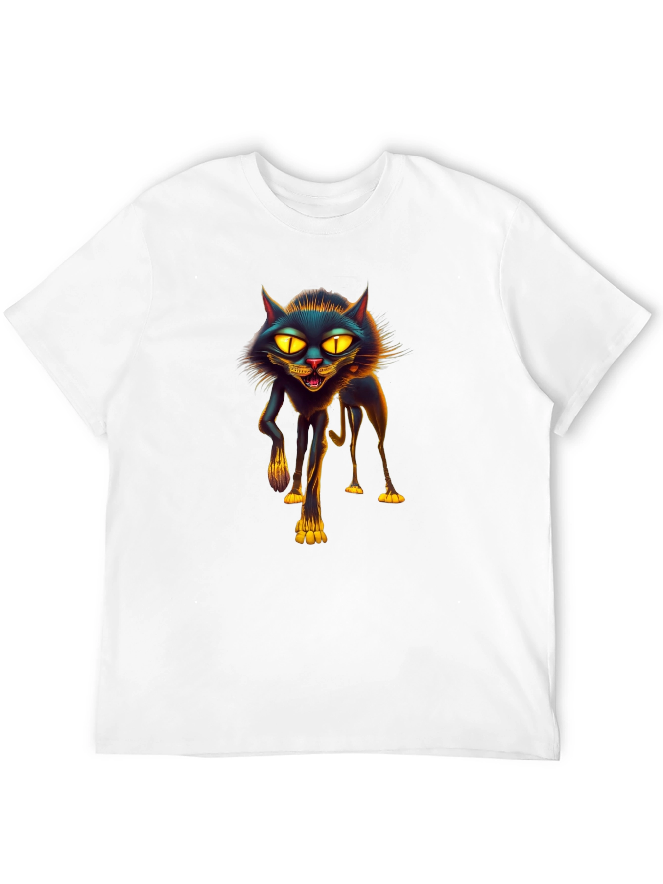 Black Cat Graphic Tee - Spooky Season Style