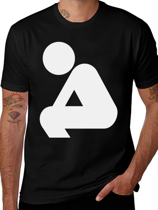Geometric Minimalist Graphic Tee - Modern Black T-Shirt