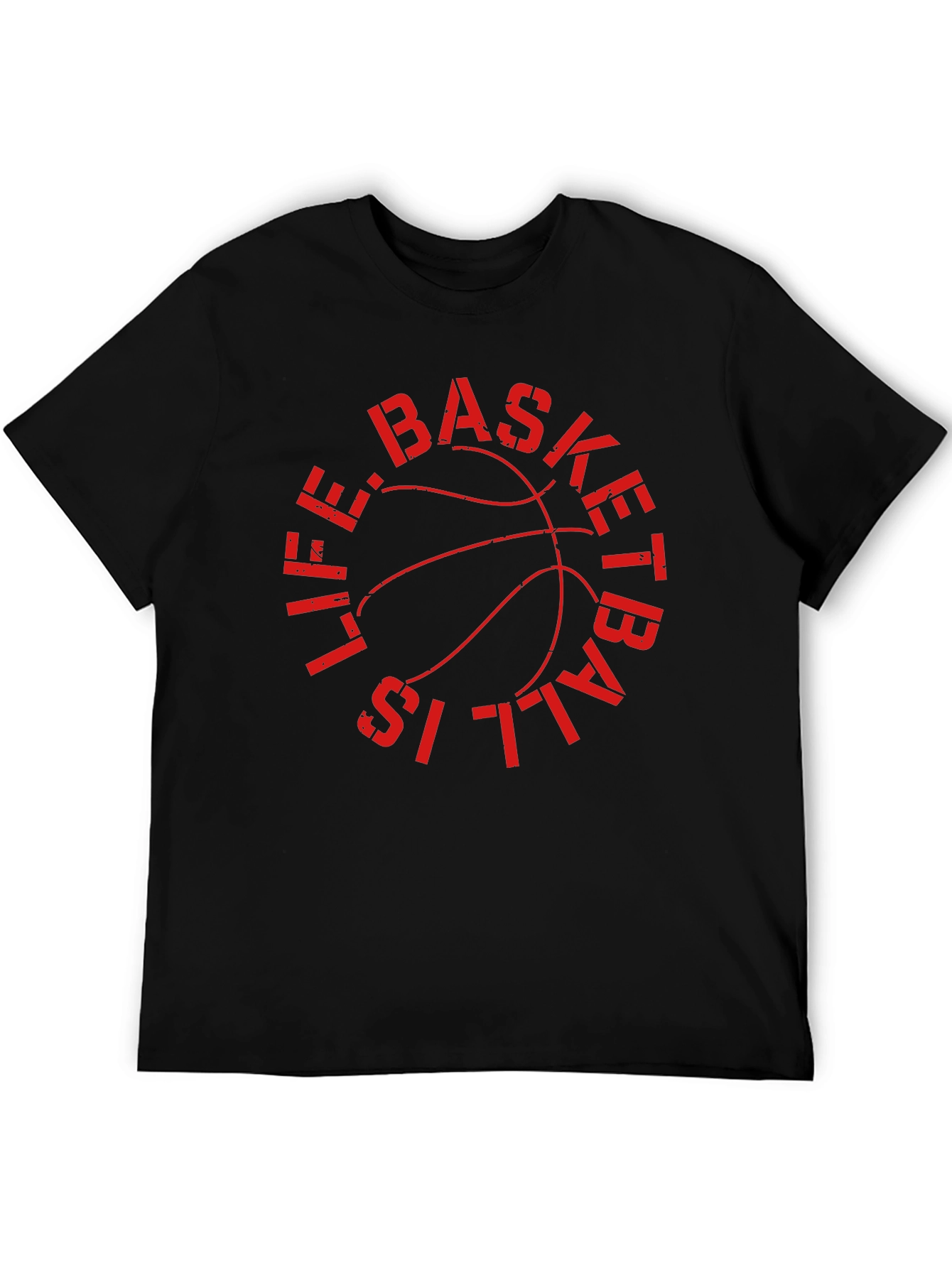 Life is Basketball Graphic Tee - Black