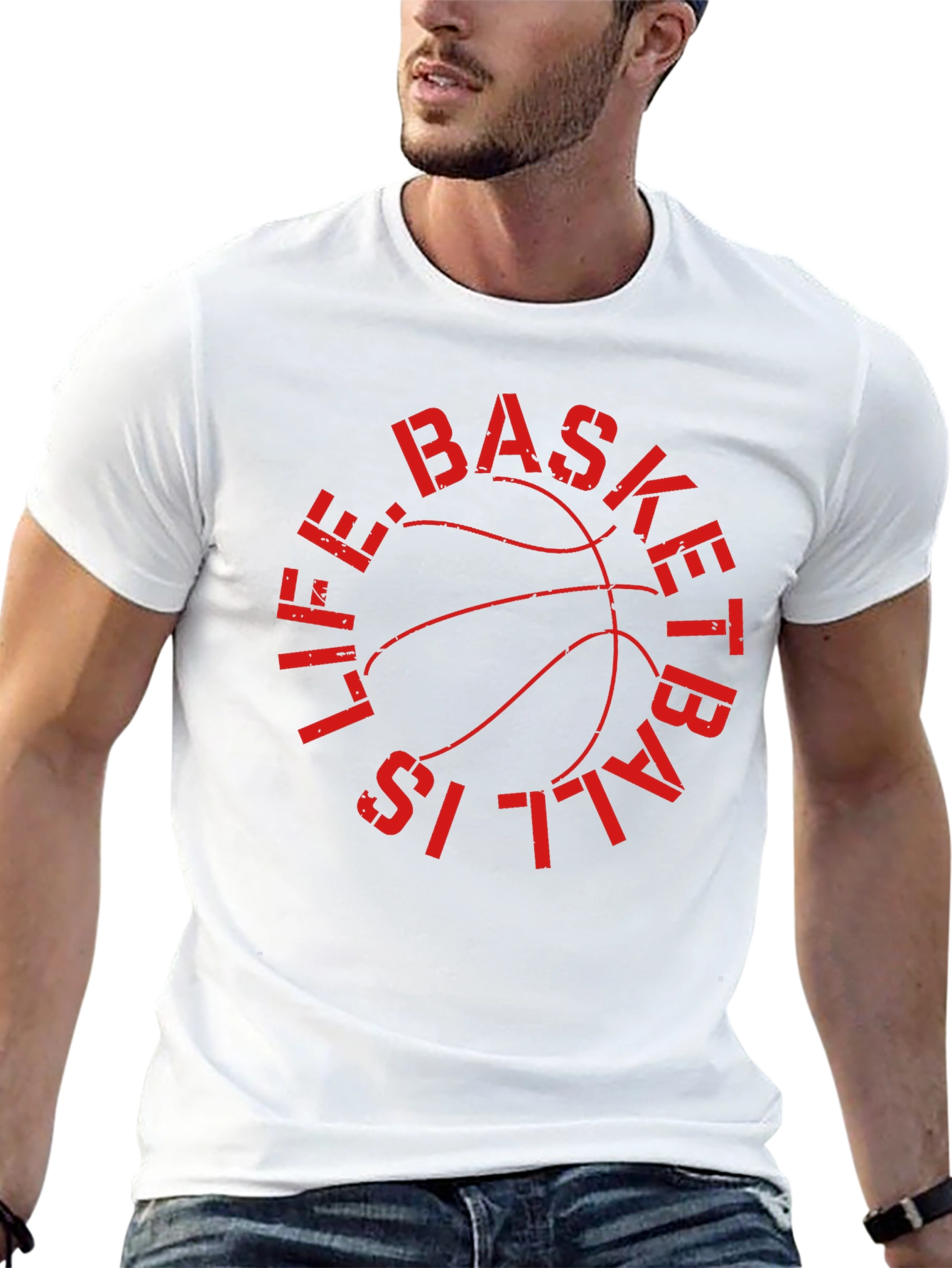 Life is Basketball Graphic Tee - Black