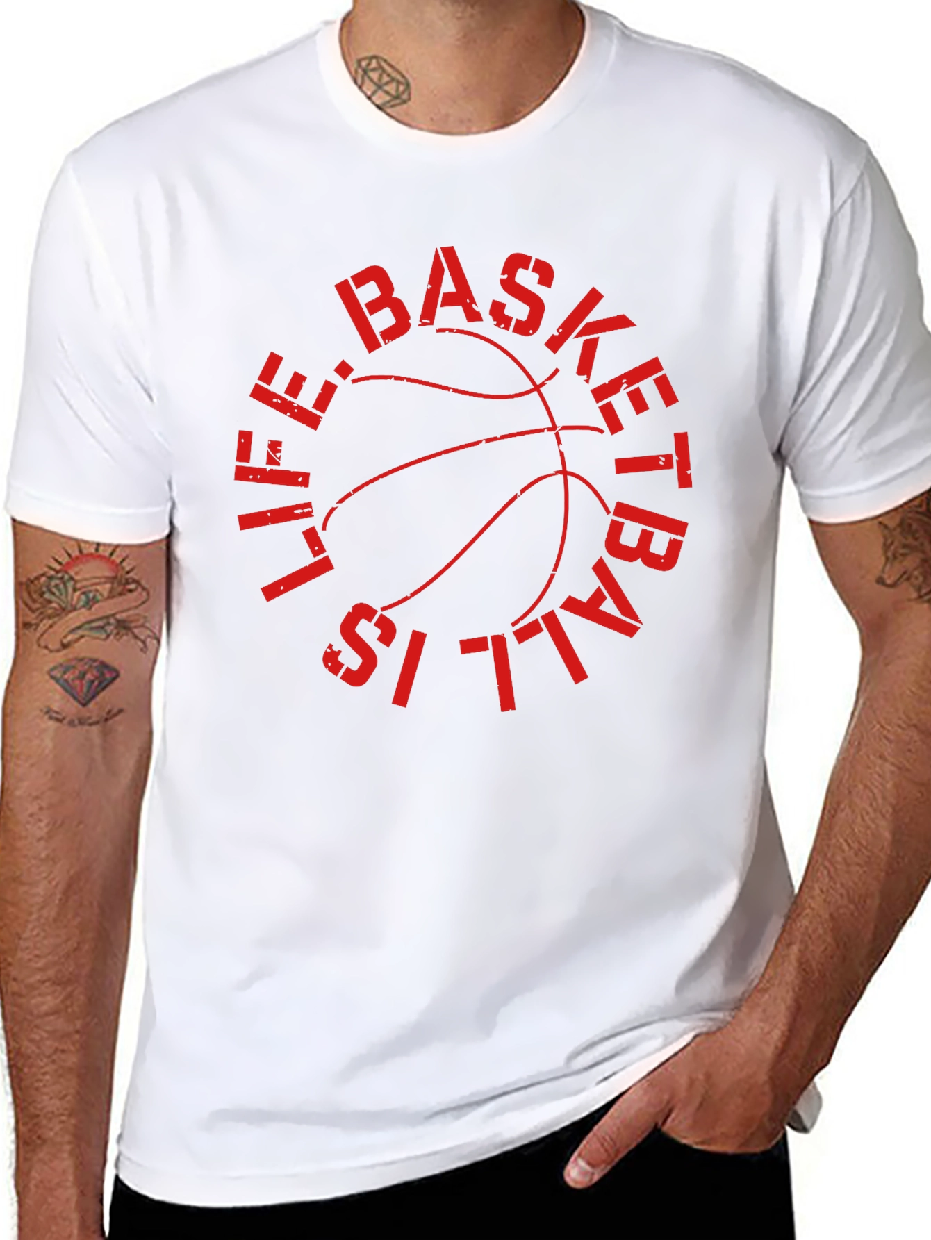 Life is Basketball Graphic Tee - Black