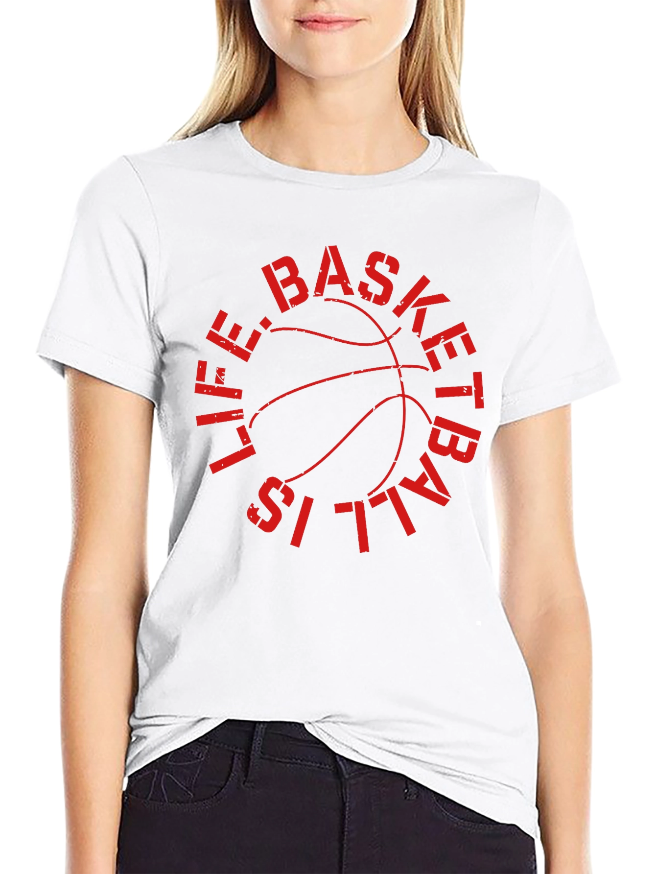 Life is Basketball Graphic Tee - Black