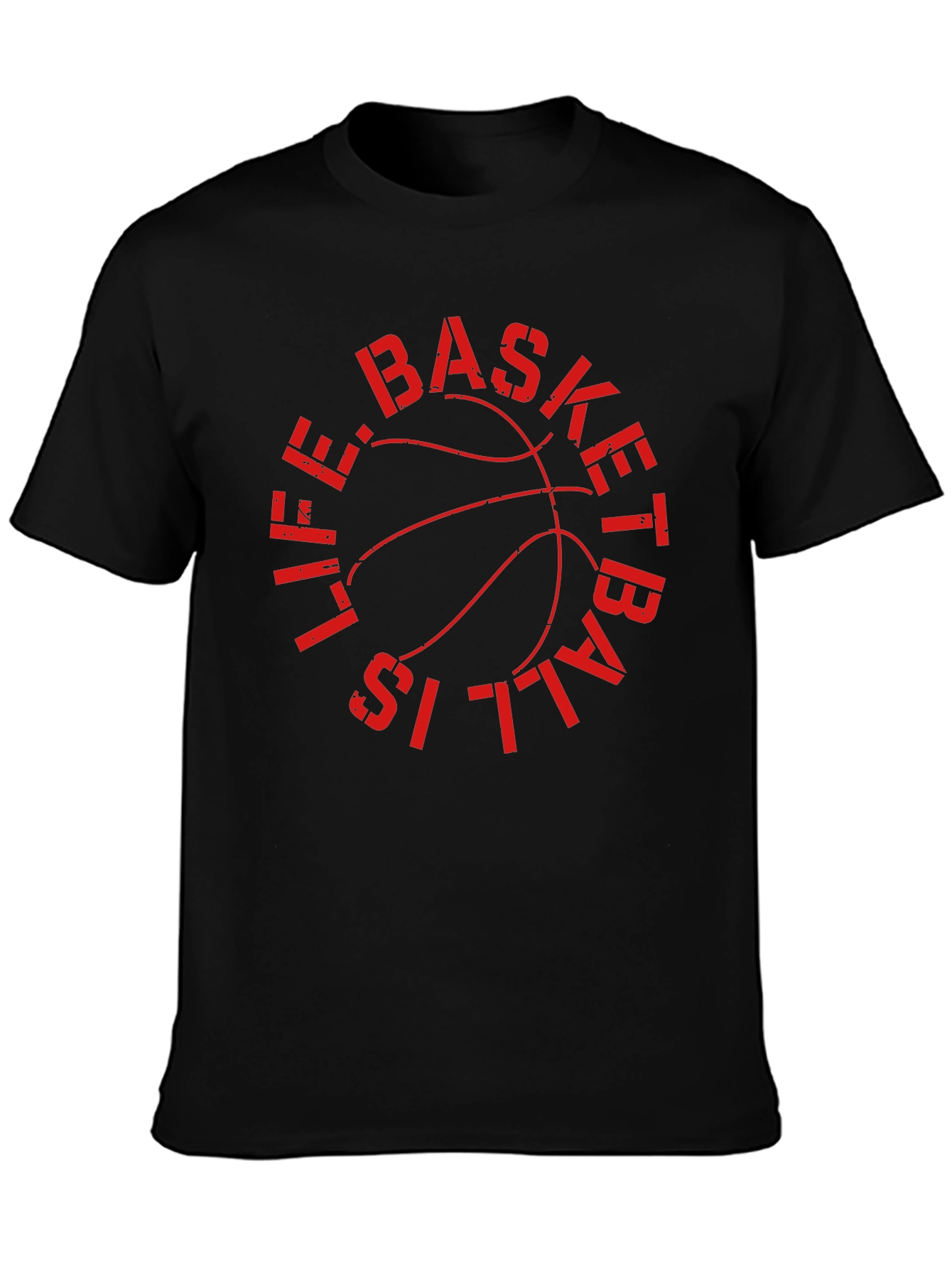Life is Basketball Graphic Tee - Black