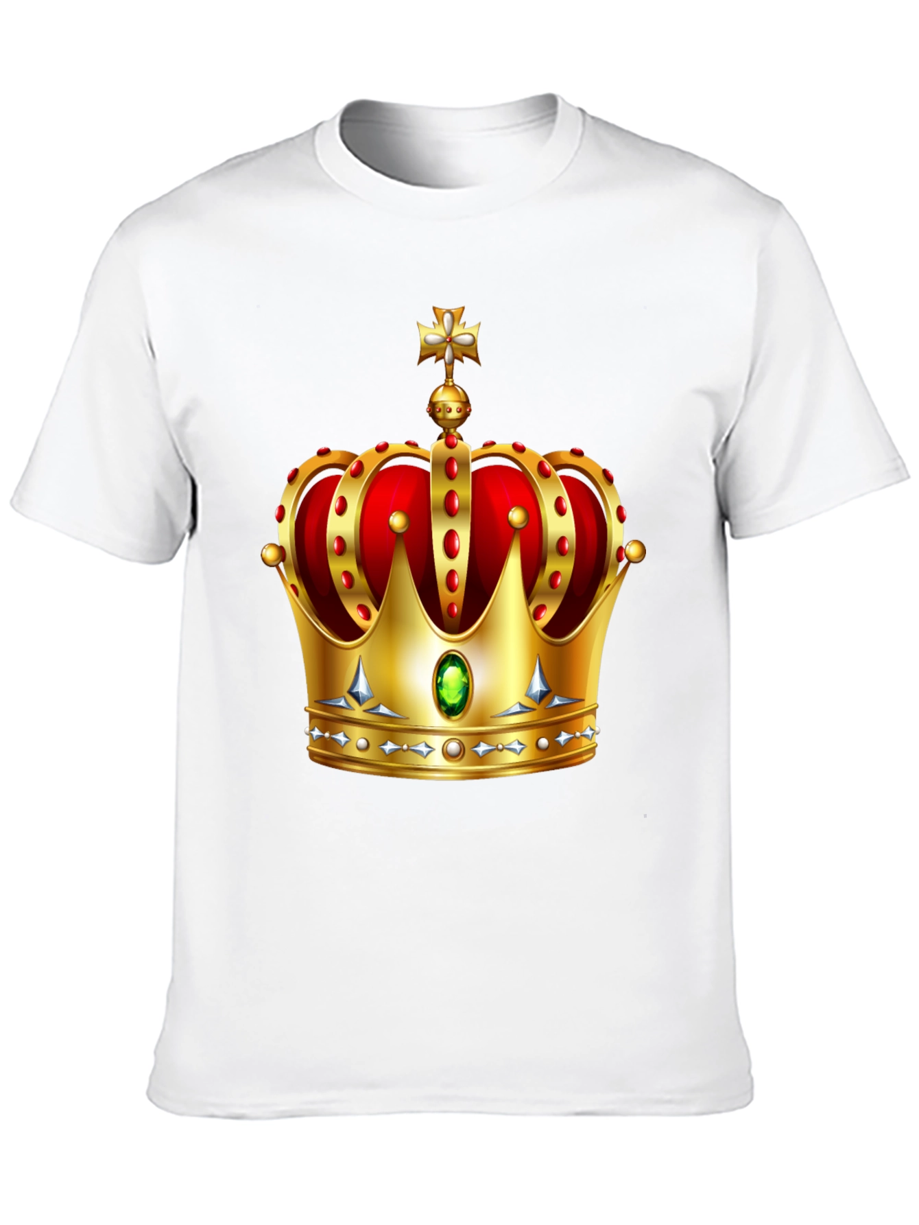 Regal Crown Graphic Tee - Gold Royal Design