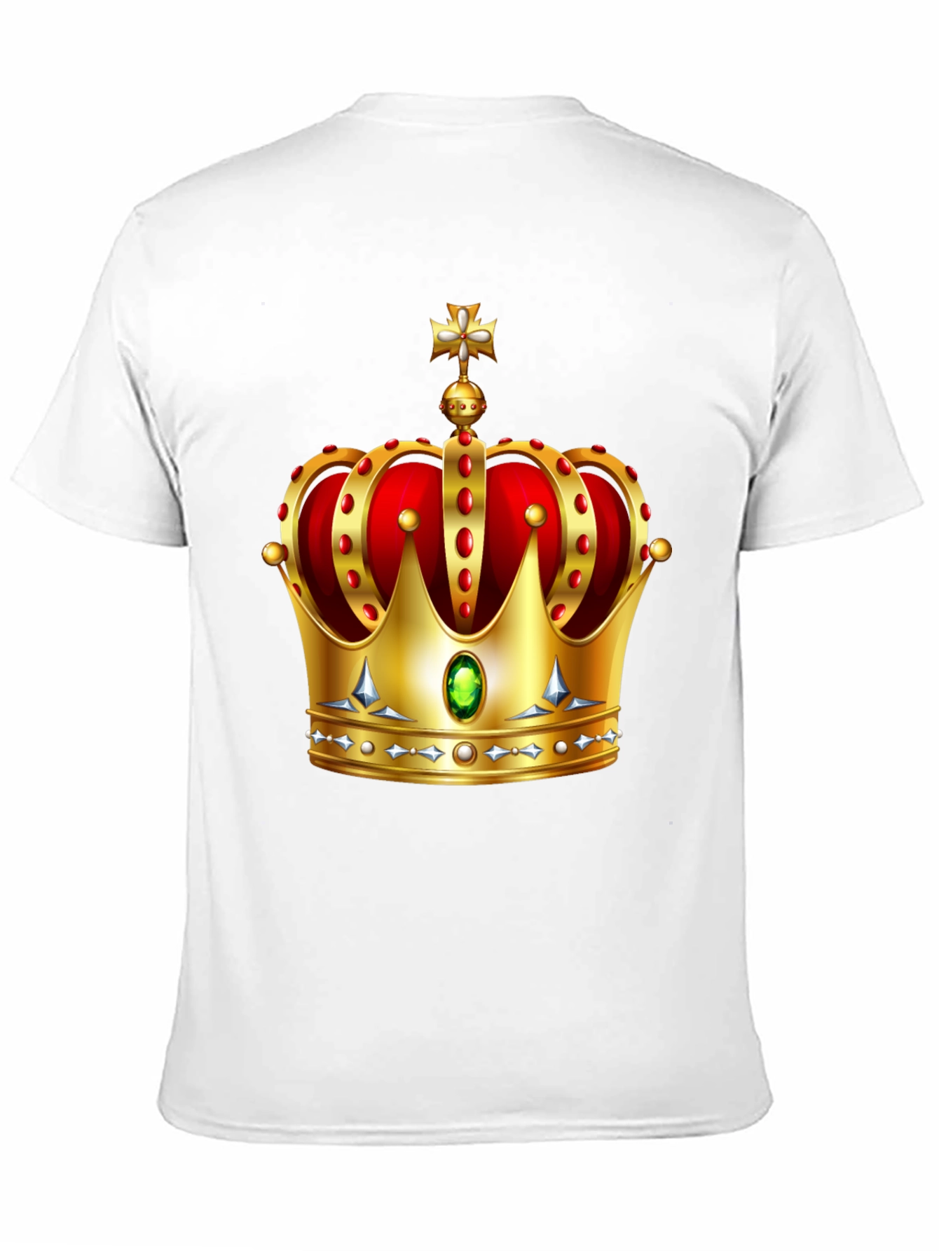 Regal Crown Graphic Tee - Gold Royal Design