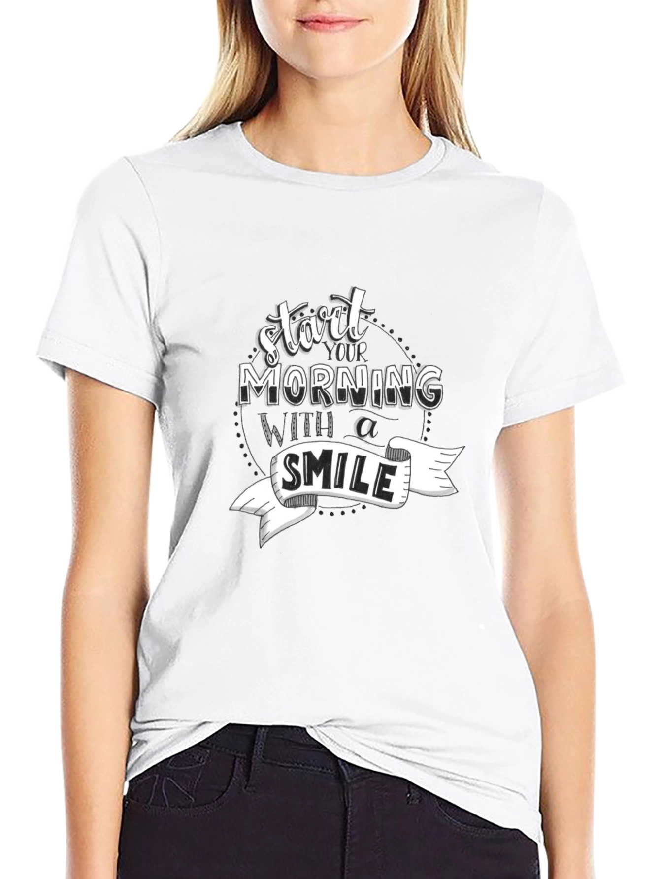 Start Morning with a Smile Graphic T-Shirt