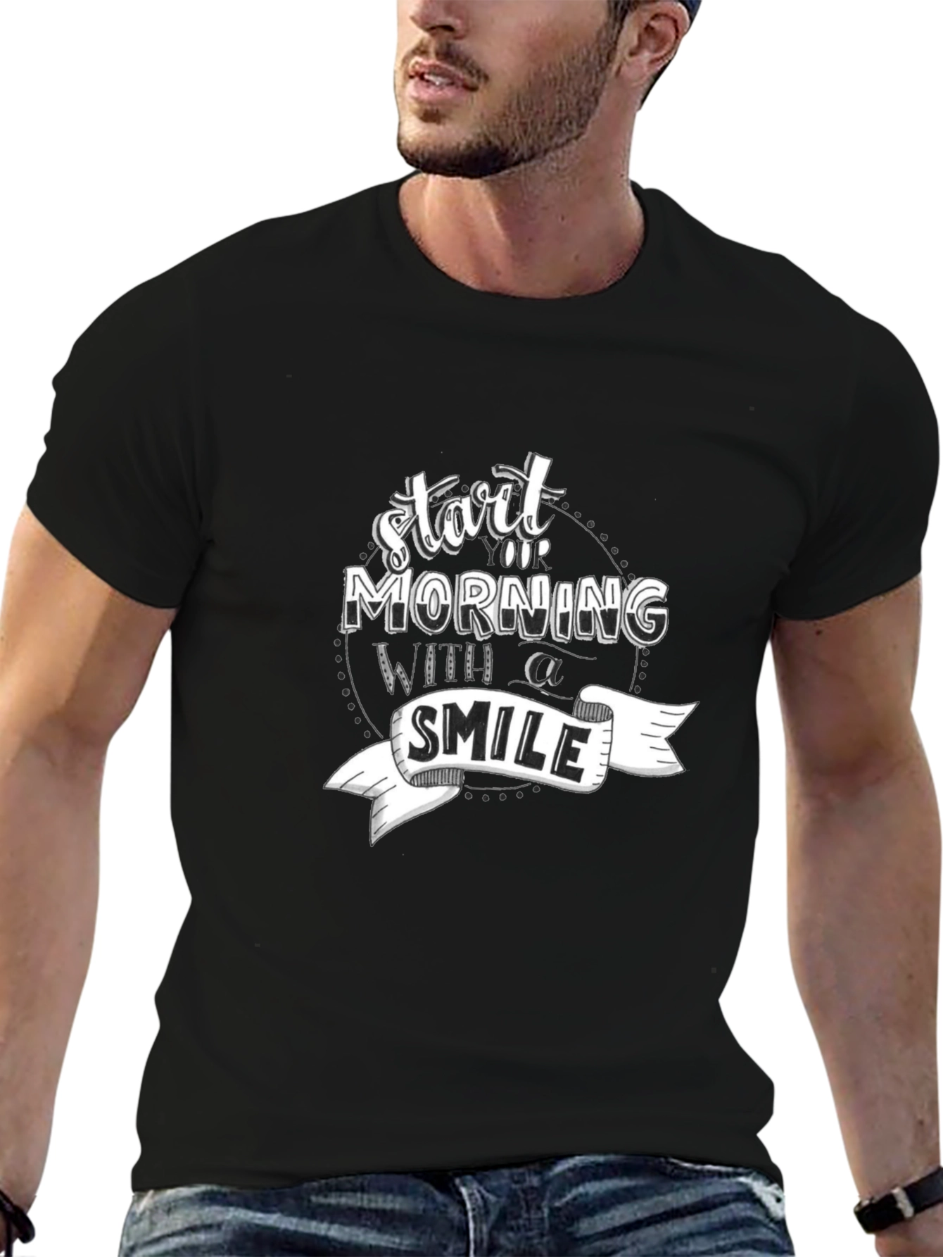 Start Morning with a Smile Graphic T-Shirt