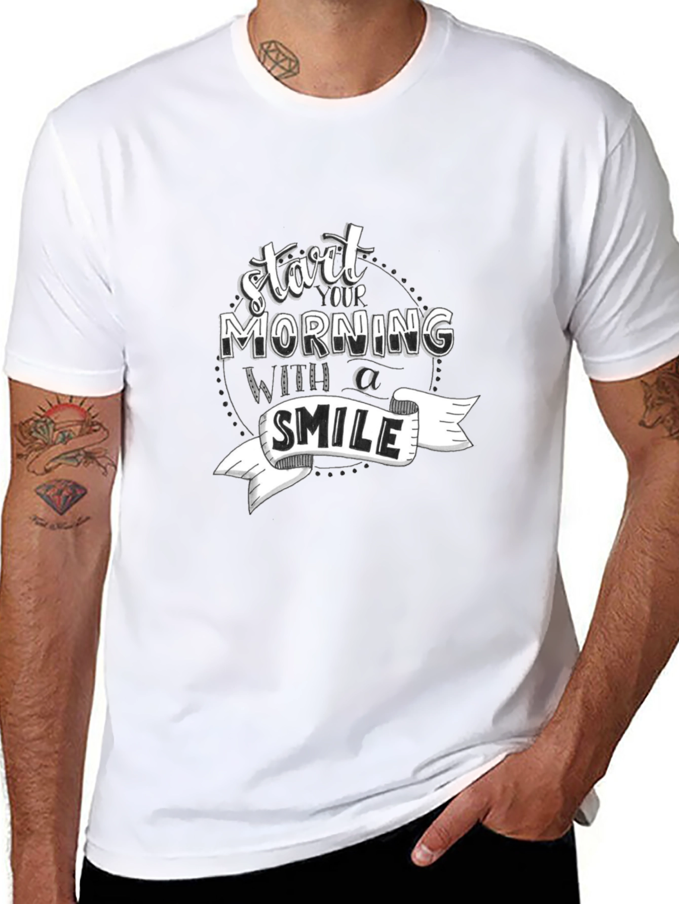 Start Morning with a Smile Graphic T-Shirt