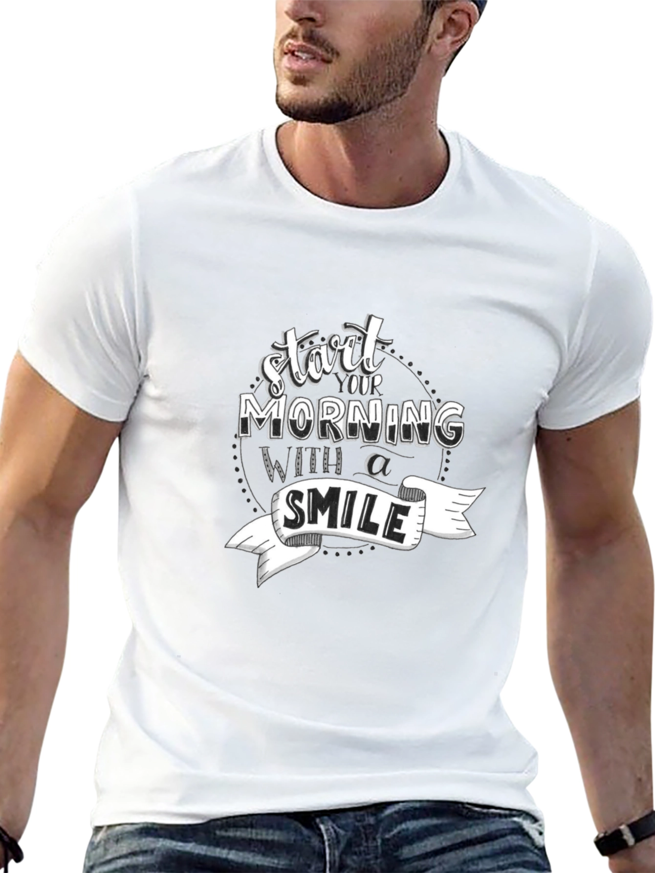 Start Morning with a Smile Graphic T-Shirt