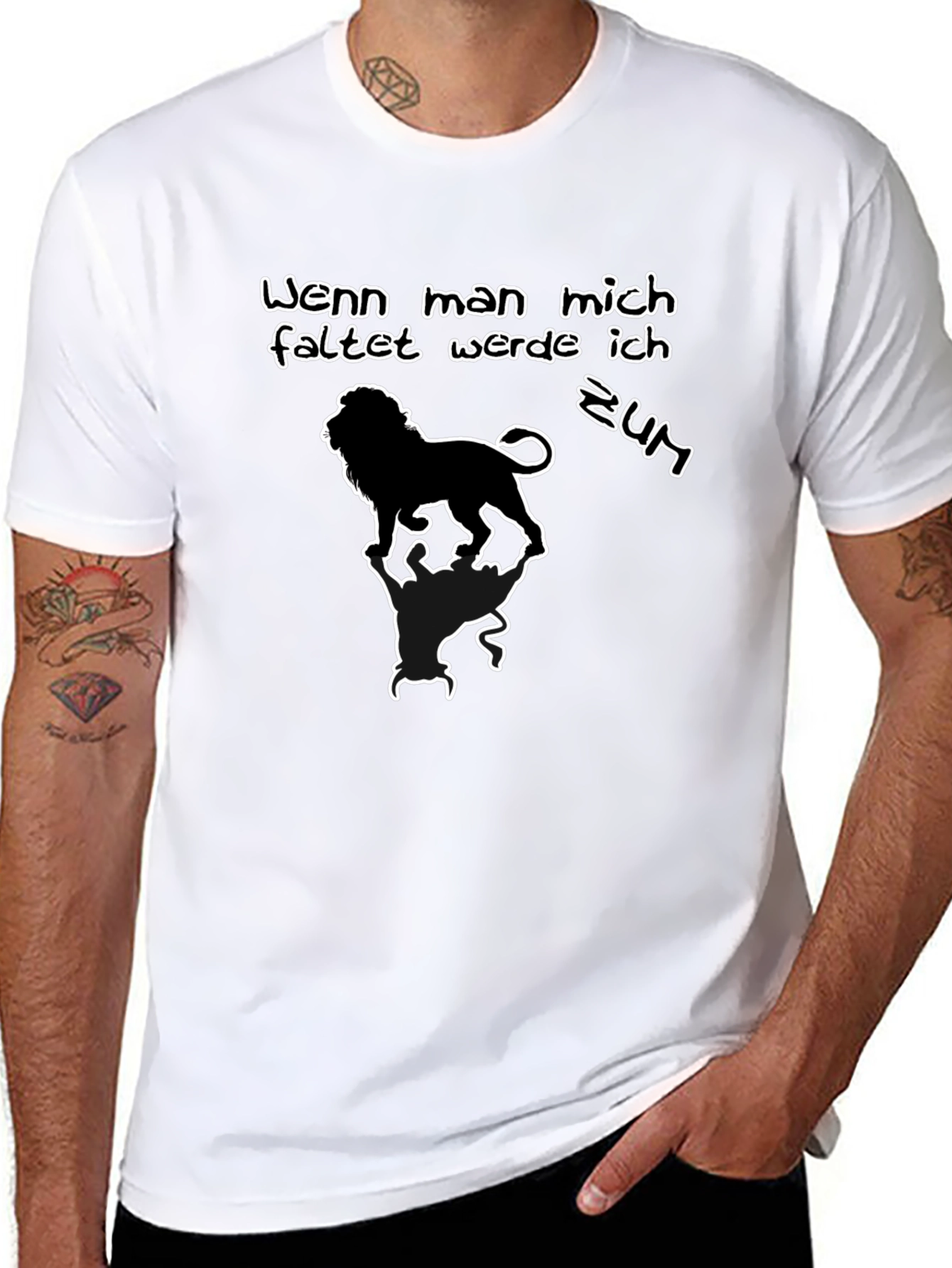 Lion T-Shirt: Wenn man mich faltet werde ich zum