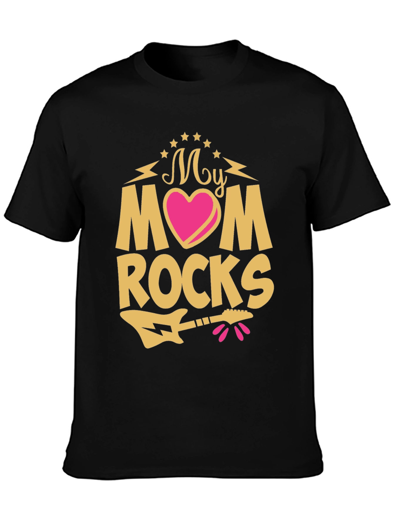 My Mom Rocks T-Shirt - Guitar Graphic