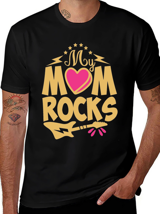 My Mom Rocks T-Shirt - Guitar Graphic