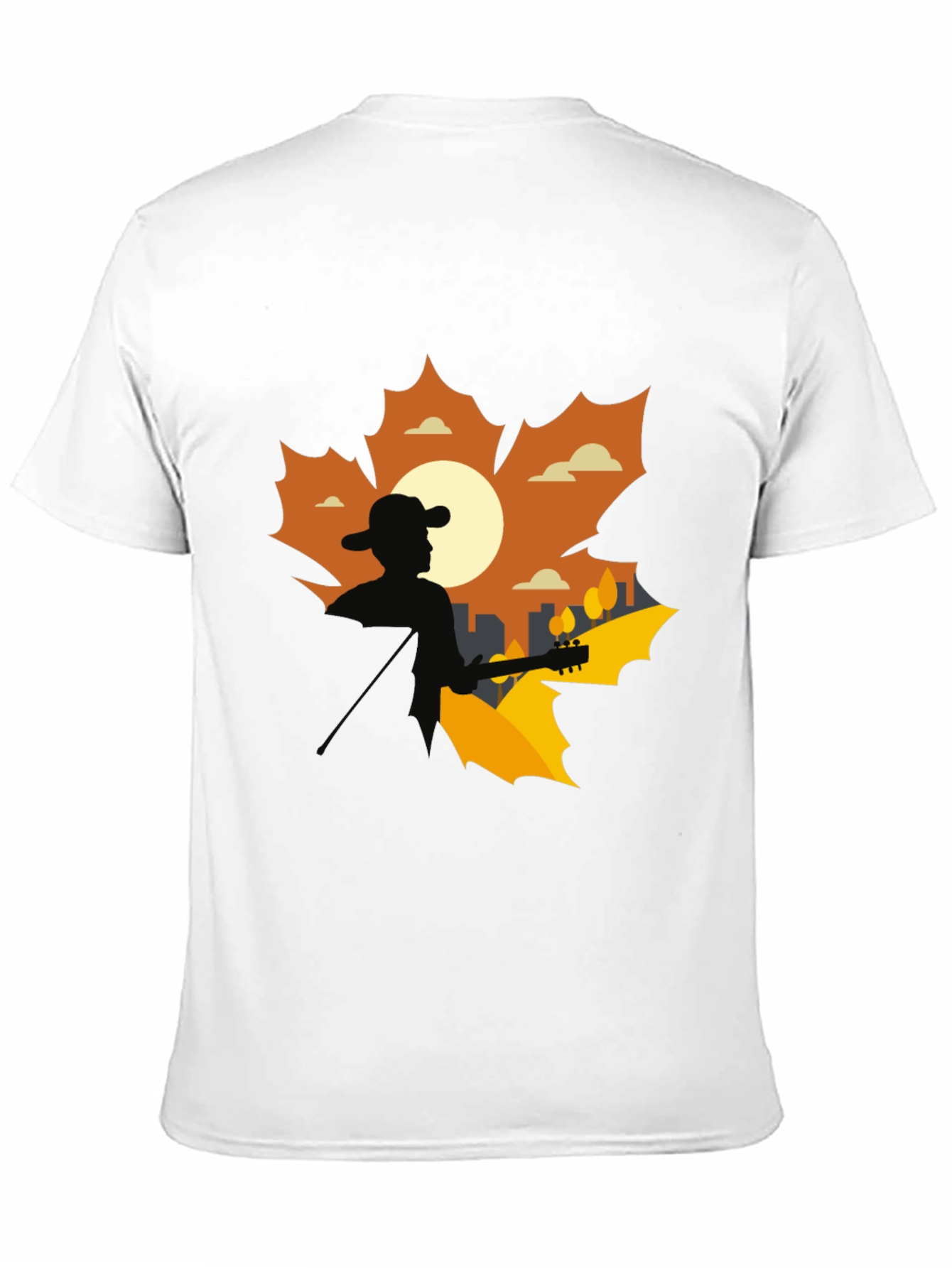 Silhouette Musician Graphic Tee - Black Cotton Blend