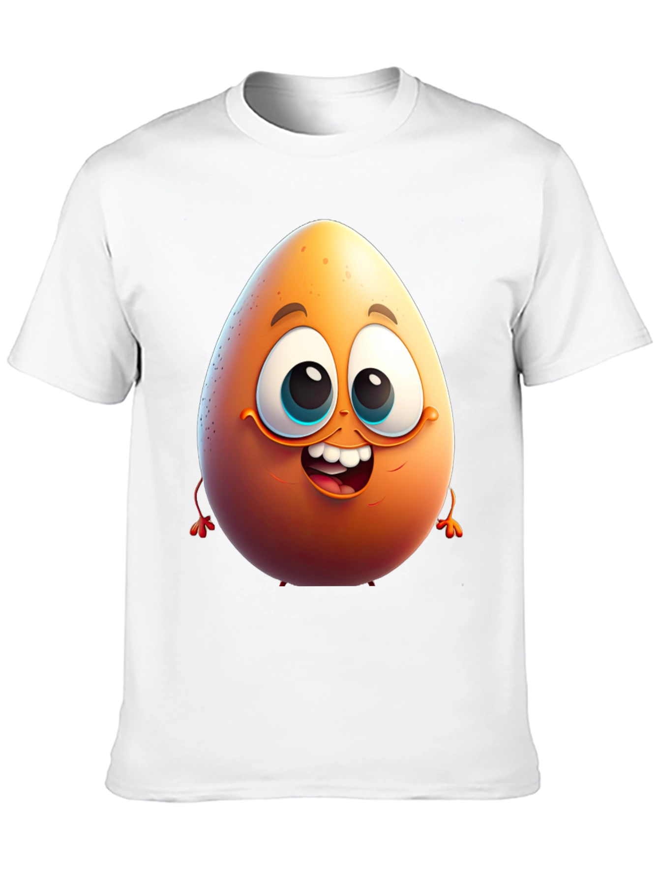 Egg-cellent Black Cartoon T-Shirt
