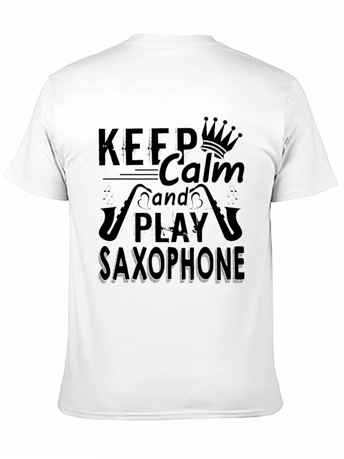 Keep Calm and Play Saxophone T-Shirt - Black