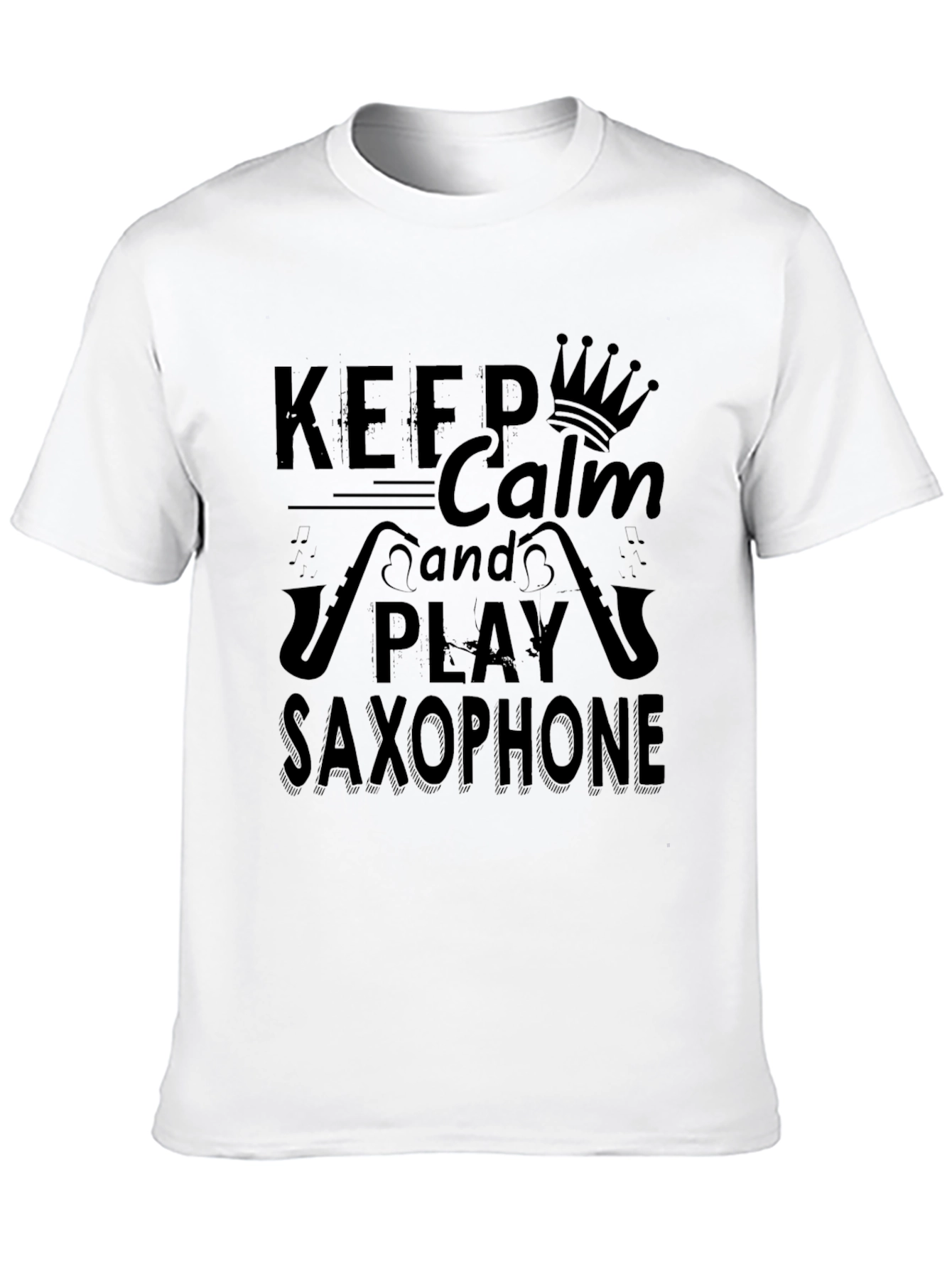 Keep Calm and Play Saxophone T-Shirt - Black