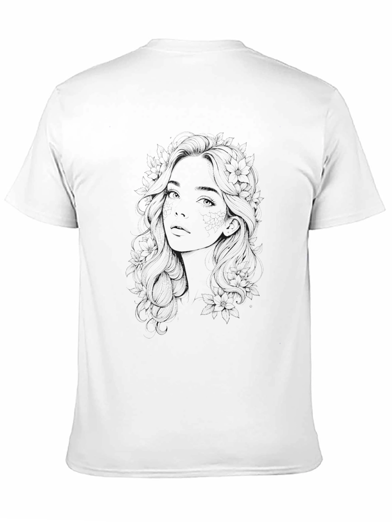 Mens Black Graphic Tee - Dark Silhouette Design