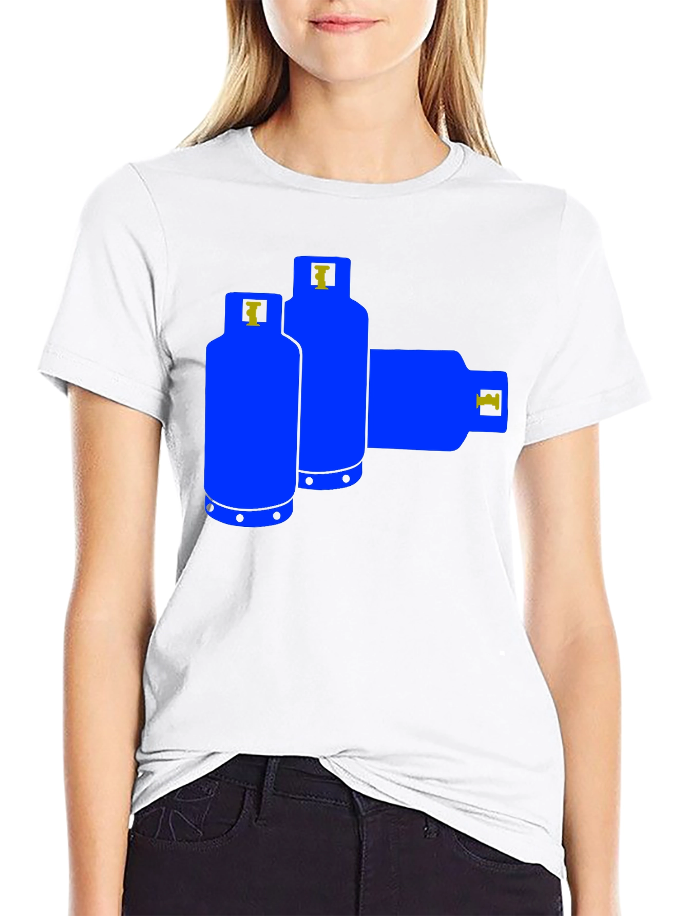 Blue Gas Tank Graphic T-Shirt
