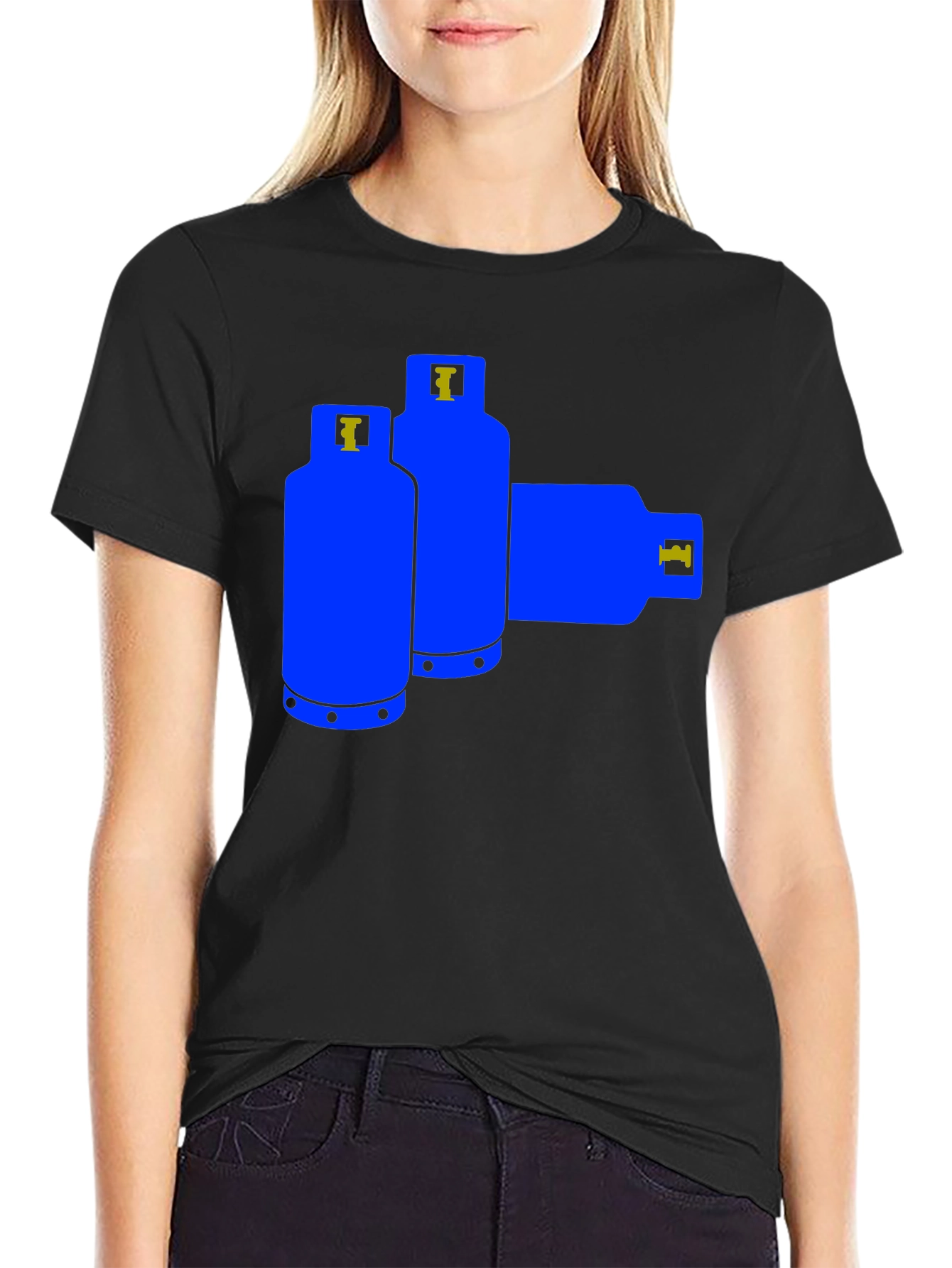 Blue Gas Tank Graphic T-Shirt